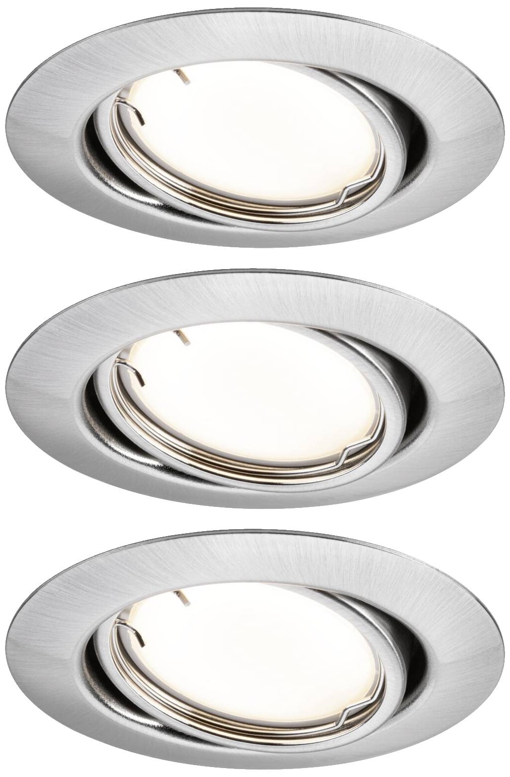 Paulmann 92464 LED-Einbauleuchte 3er Set LED 14.7W Eisen (gebürstet)