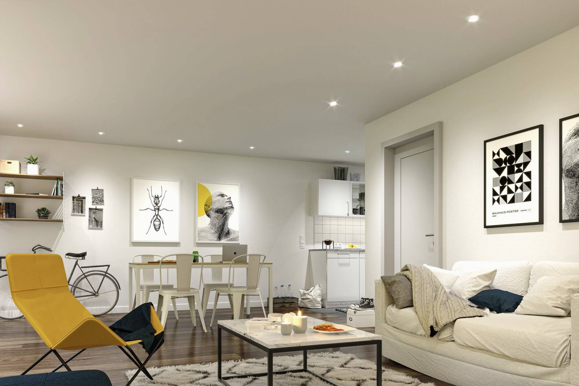 Paulmann 92466 LED-Einbauleuchte 3er Set LED 14.7W Weiß