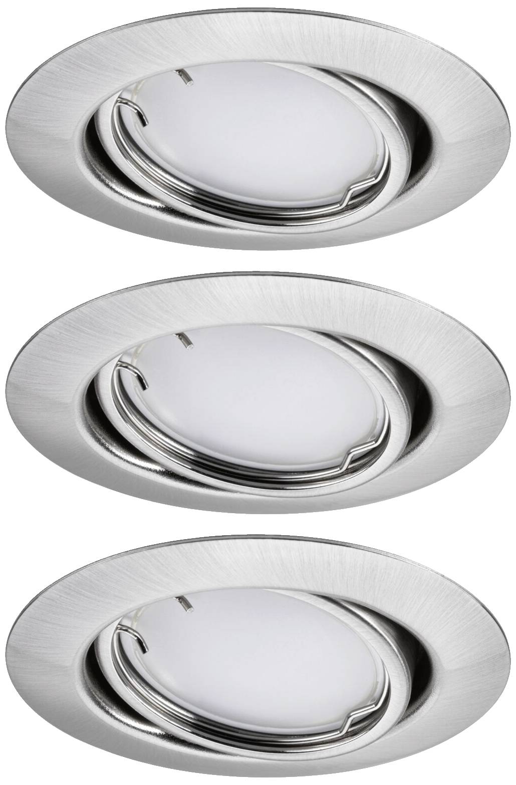 Paulmann 92467 LED-Einbauleuchte 3er Set LED 14.7W Eisen (gebürstet)