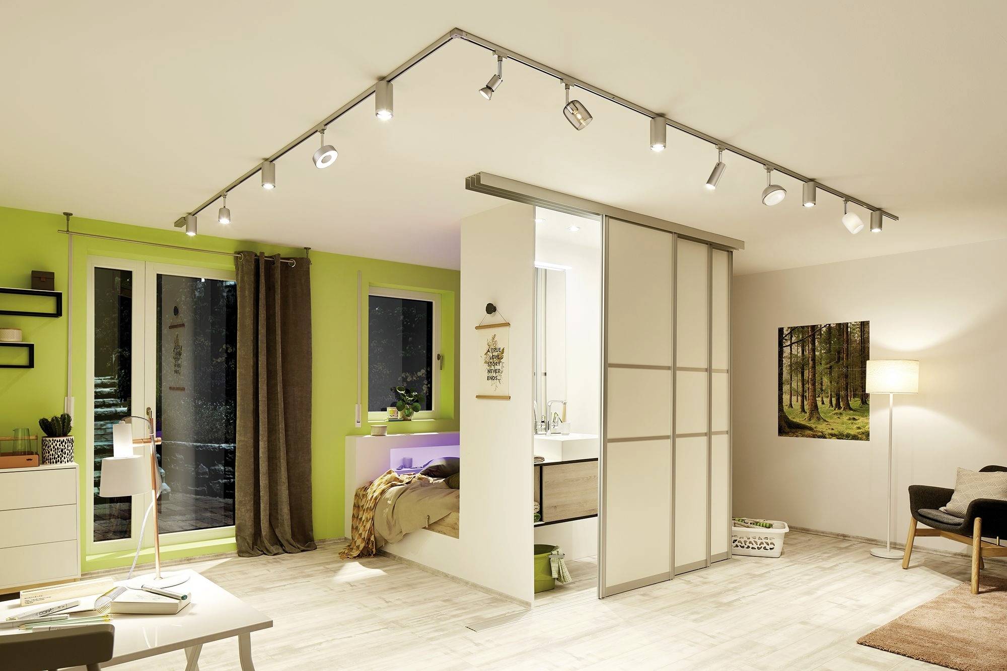 Paulmann Hochvolt-Schienensystem-Leuchte URail 4W LED Chrom (matt)