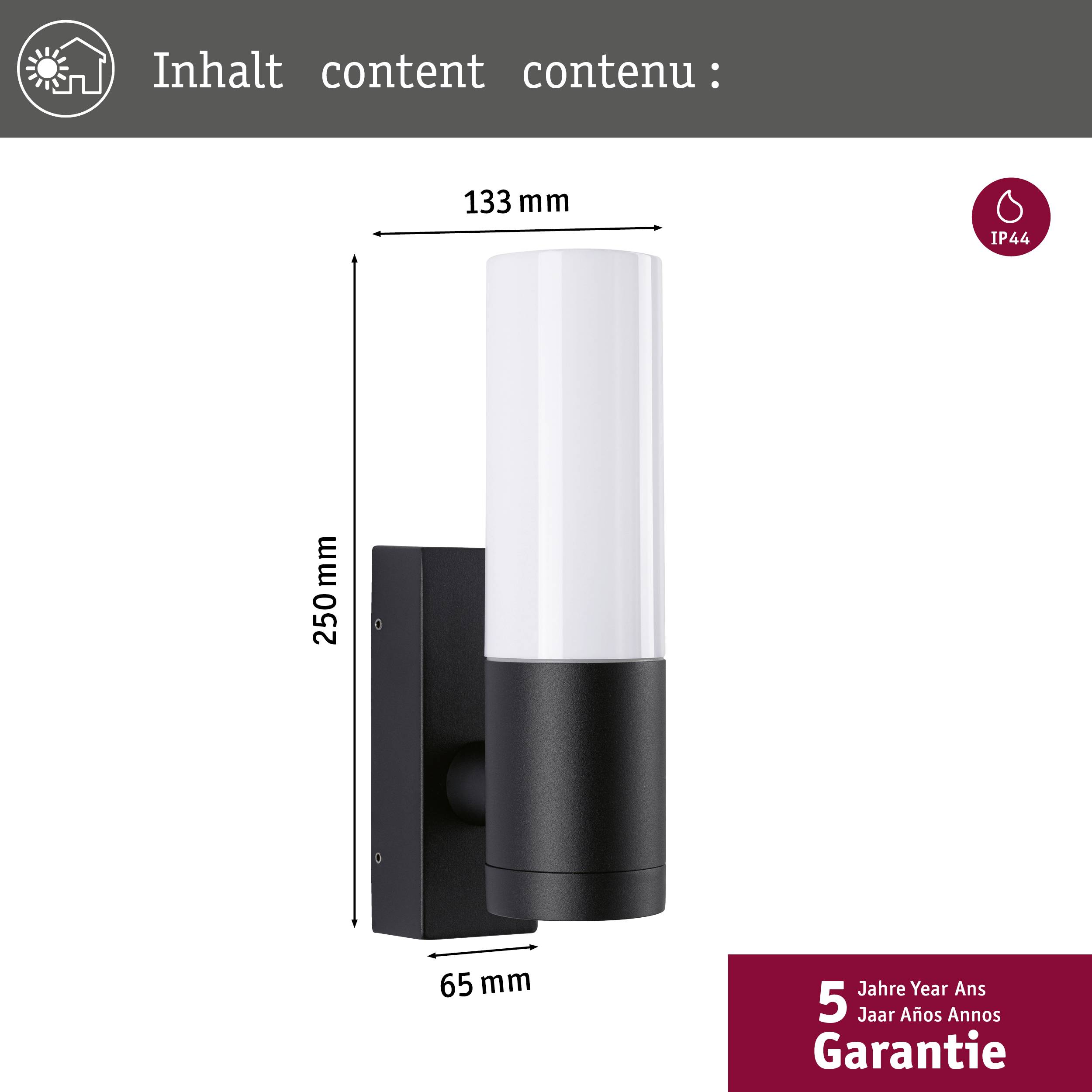 Paulmann 94787 LED-Außenwandleuchte LED E27 Anthrazit