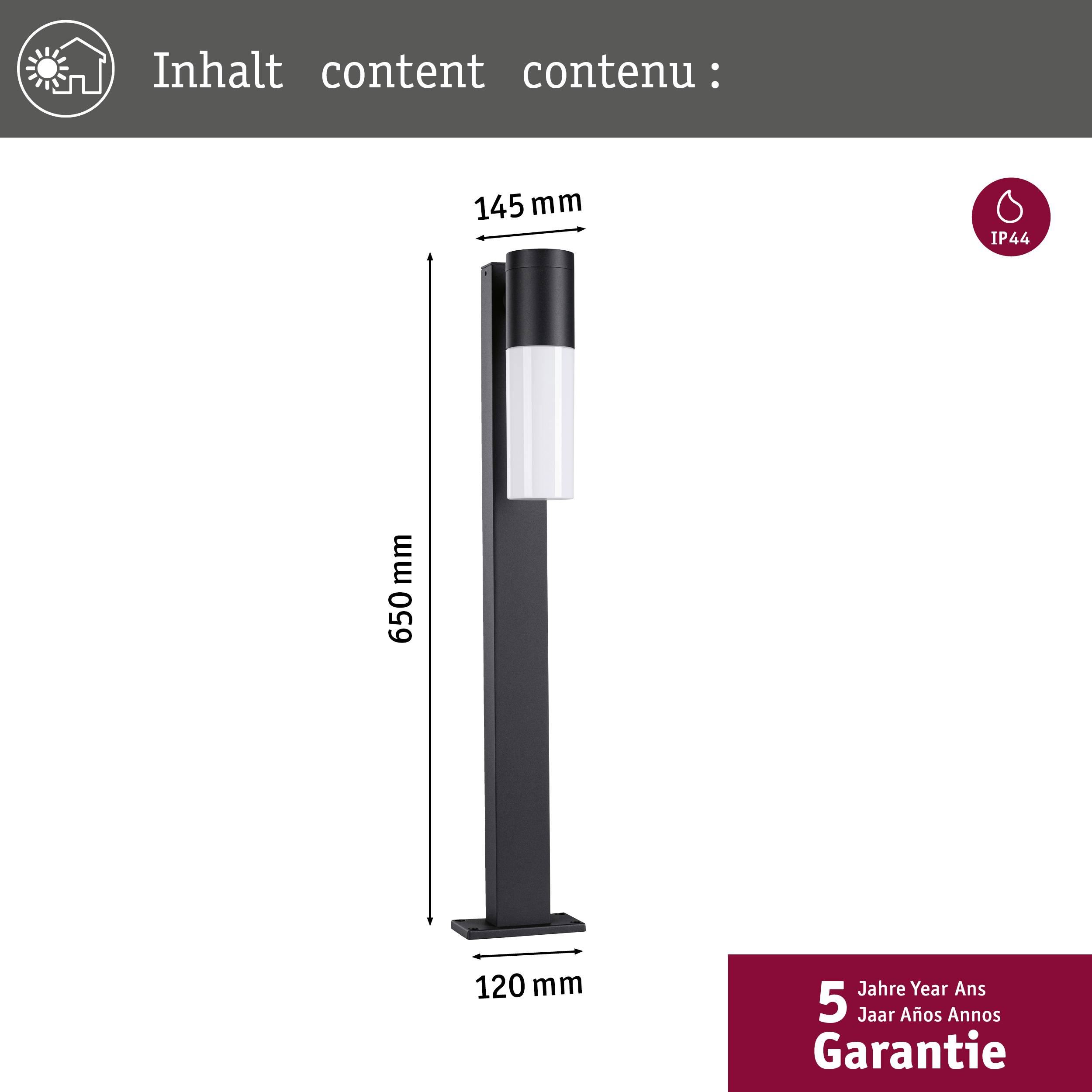 Paulmann 94788 Pollerleuchte LED E27 Anthrazit