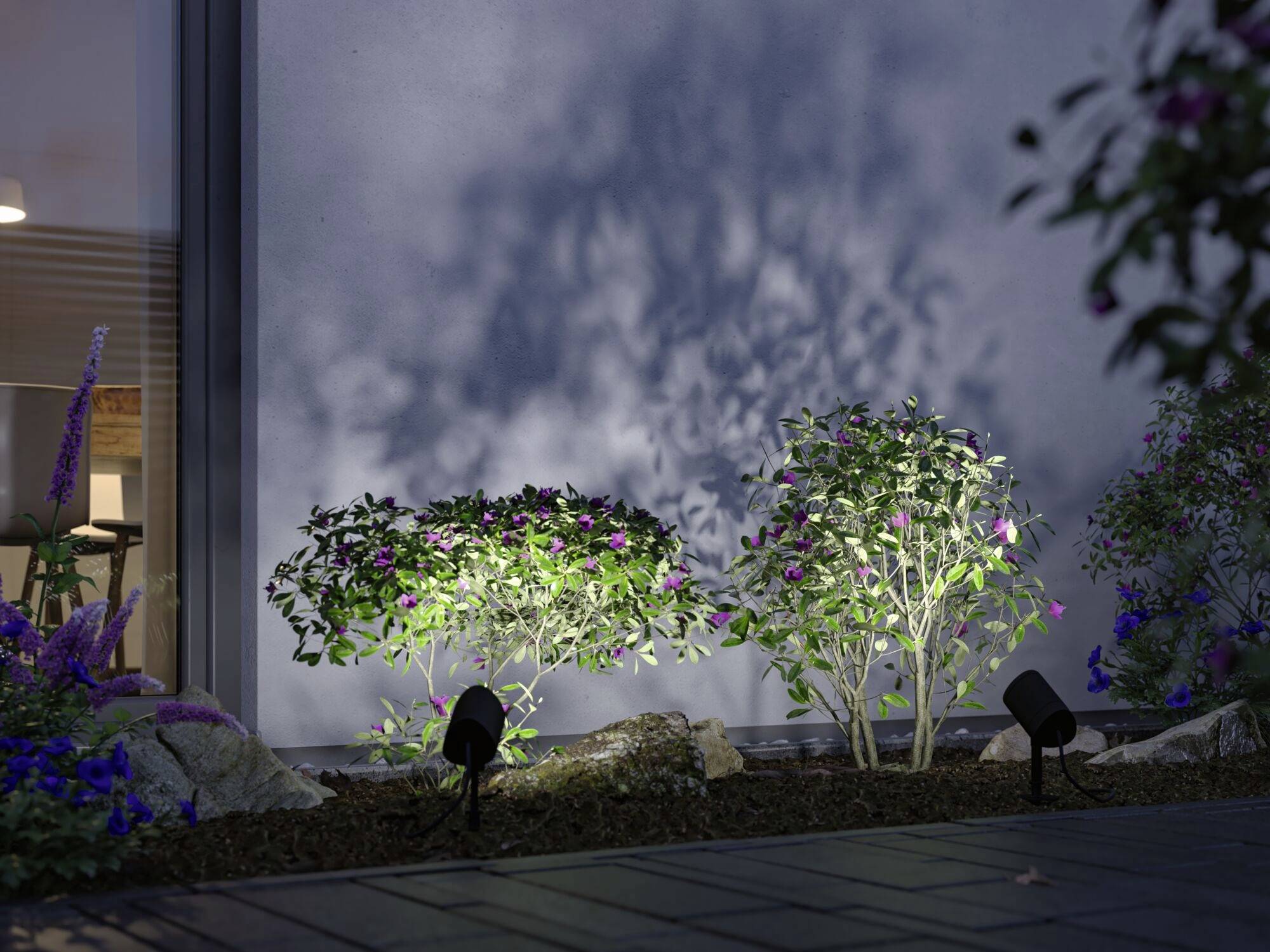 Paulmann 94849 Beleuchtungssystem Plug & Shine LED-Gartenstrahler LED 6.5W RGBW Anthrazit