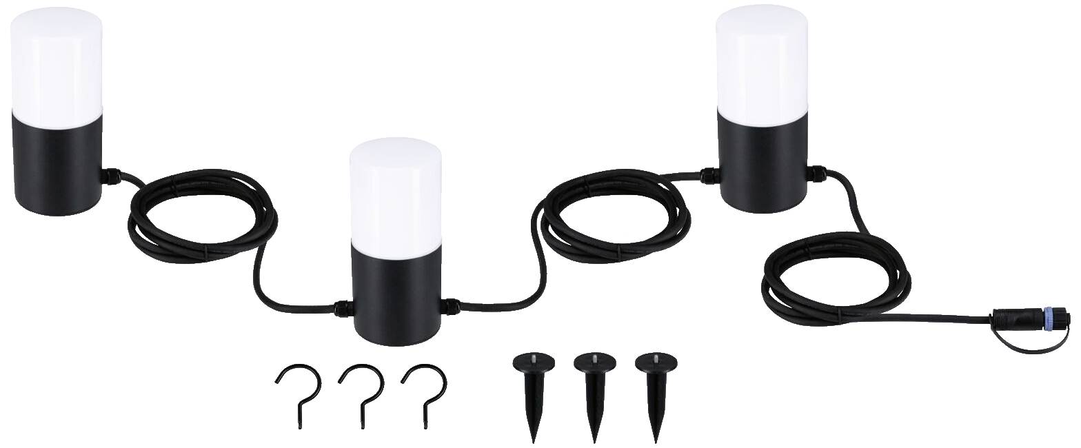 Paulmann 94761 Beleuchtungssystem Plug & Shine LED-Lichterkette LED 6W Warmweiß Anthrazit