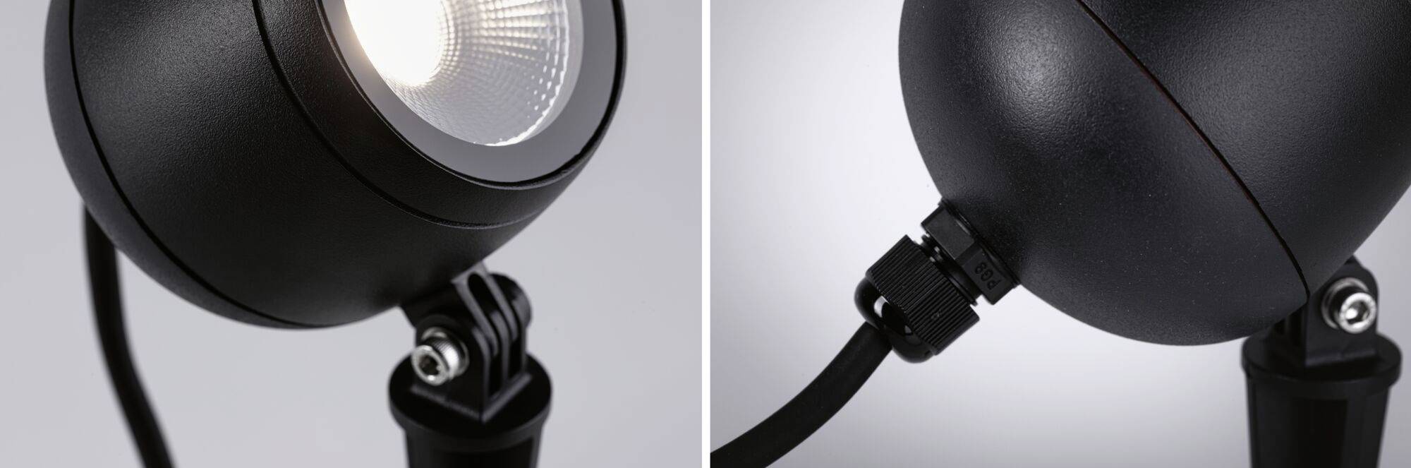 Paulmann 94774 Beleuchtungssystem Plug & Shine LED-Gartenstrahler LED 7.2W Warmweiß Anthrazit