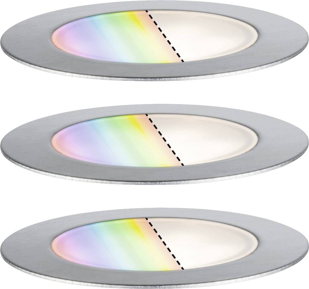 Paulmann 94752 Beleuchtungssystem Plug & Shine LED-Außeneinbauleuchten (Basis-Set) LED 6W Warmweiß Edelstahl