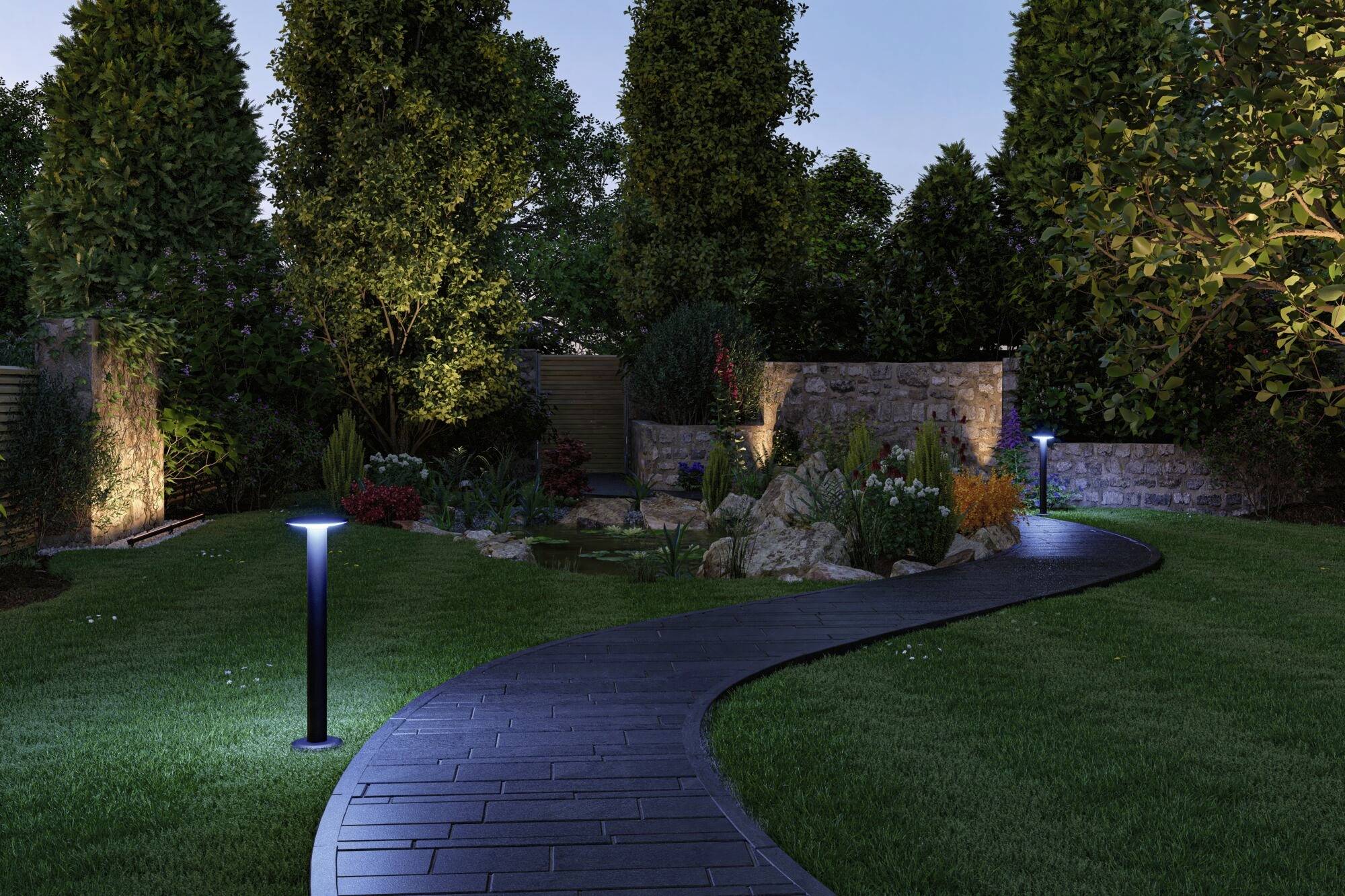 Paulmann 94750 Beleuchtungssystem Plug & Shine LED-Pollerleuchte LED 5W RGBW Anthrazit