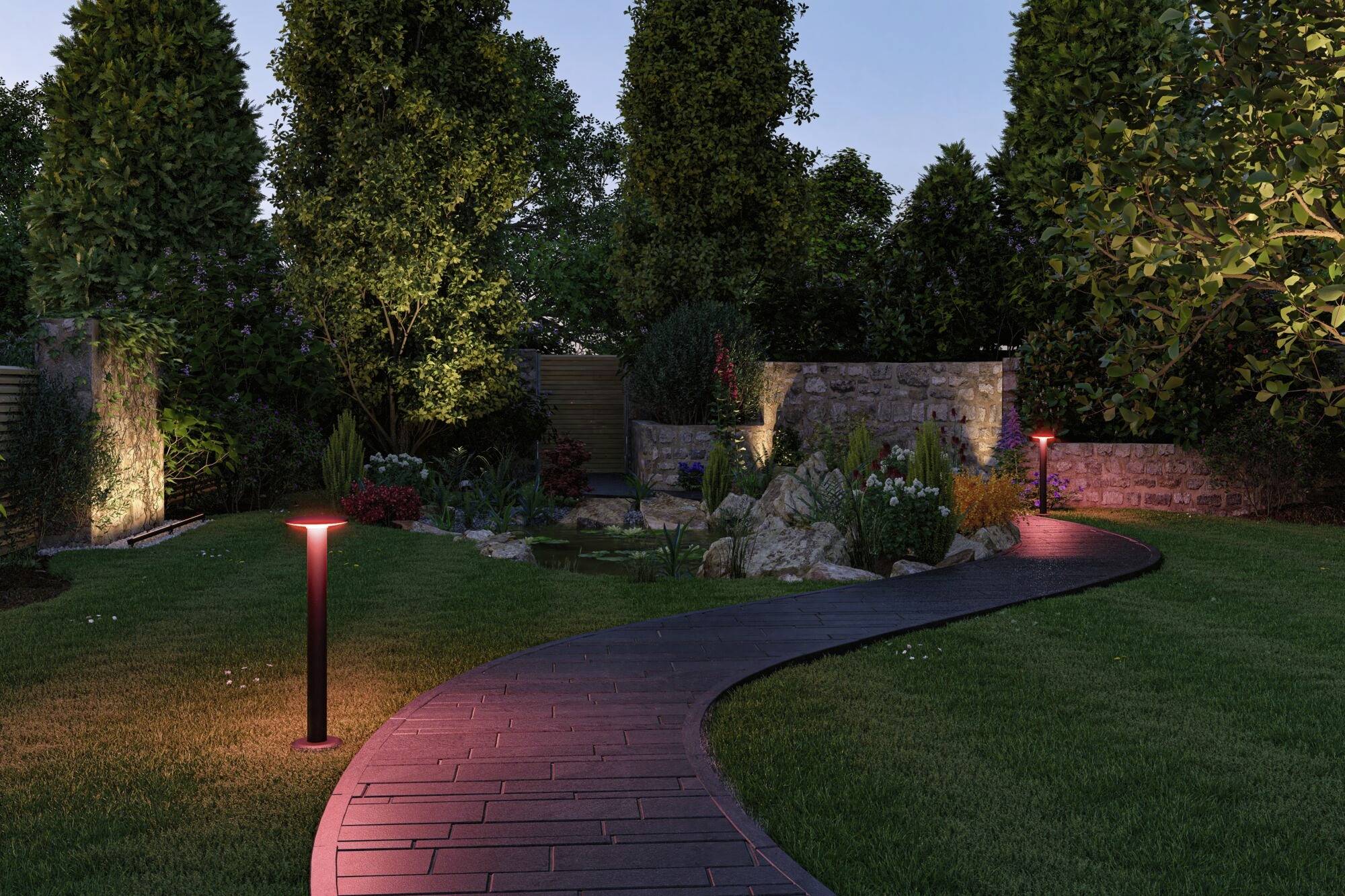 Paulmann 94750 Beleuchtungssystem Plug & Shine LED-Pollerleuchte LED 5W RGBW Anthrazit