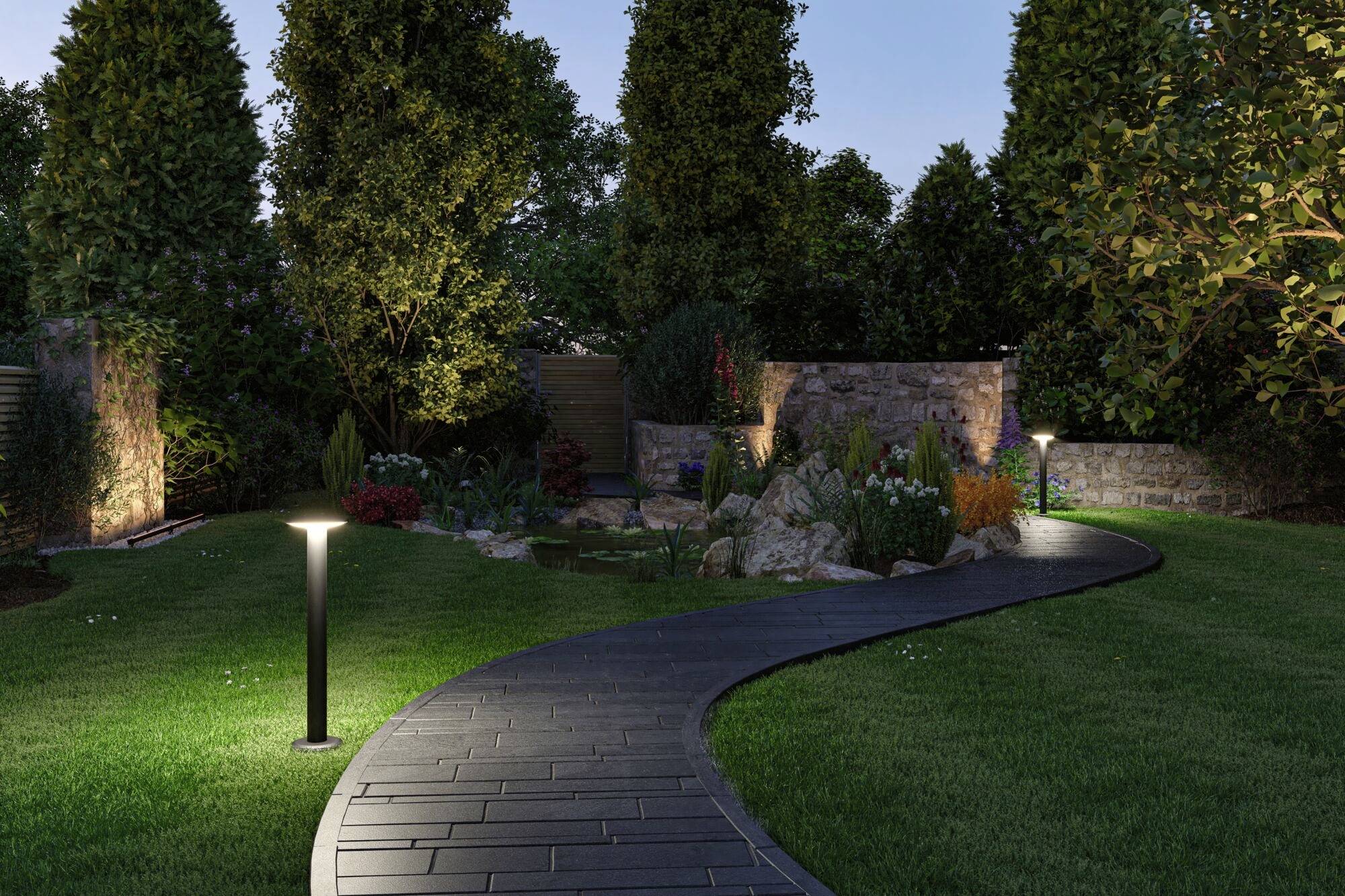 Paulmann 94750 Beleuchtungssystem Plug & Shine LED-Pollerleuchte LED 5W RGBW Anthrazit