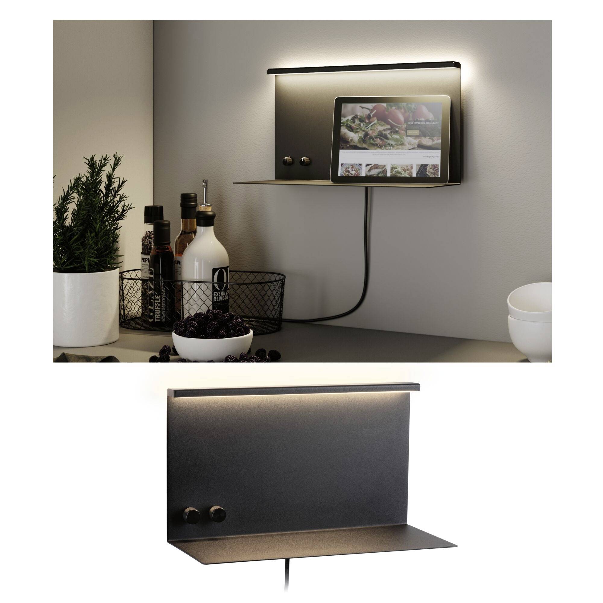 Paulmann 96773 LED-Wandleuchte LED 4.5W Schwarz (matt)