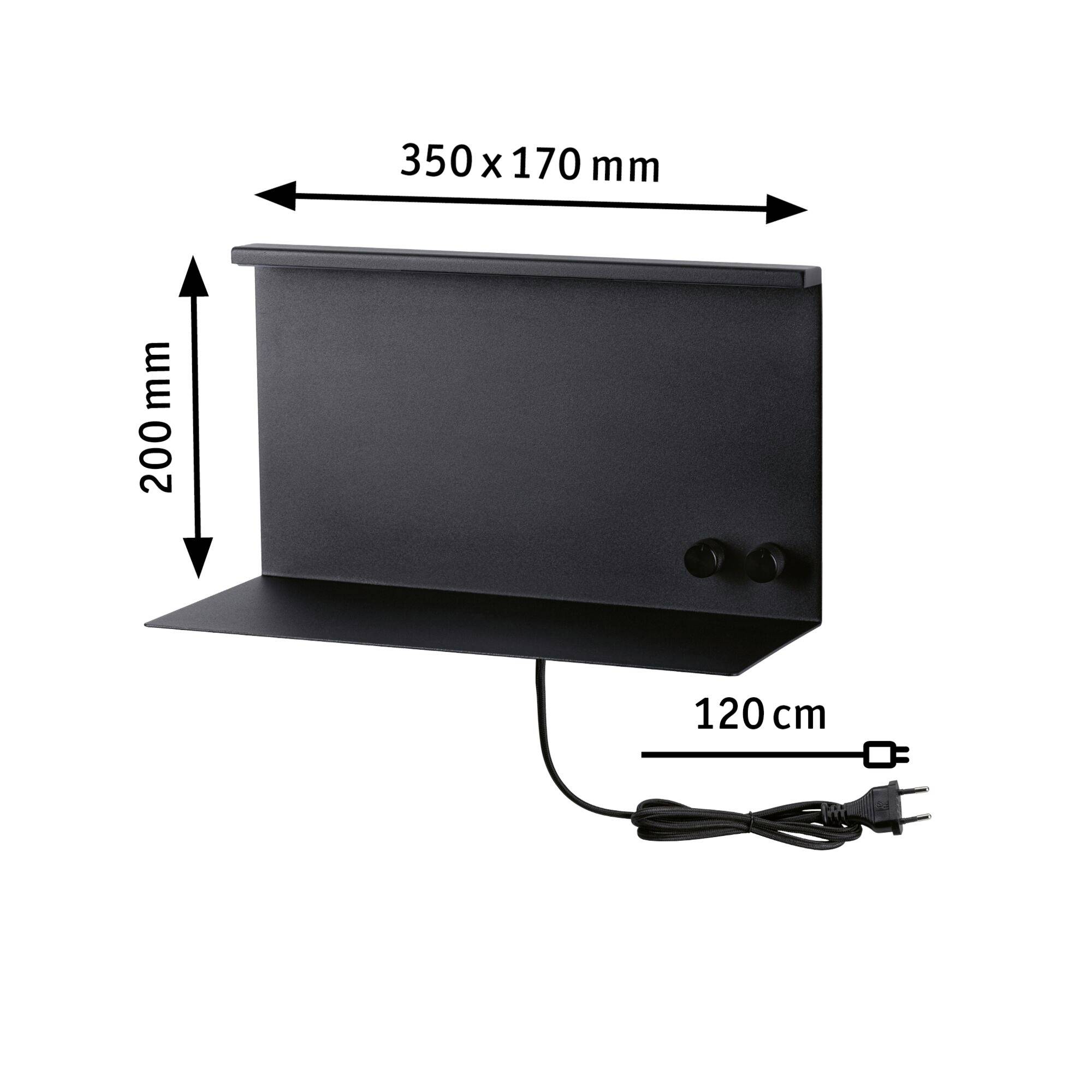 Paulmann 96773 LED-Wandleuchte LED 4.5W Schwarz (matt)