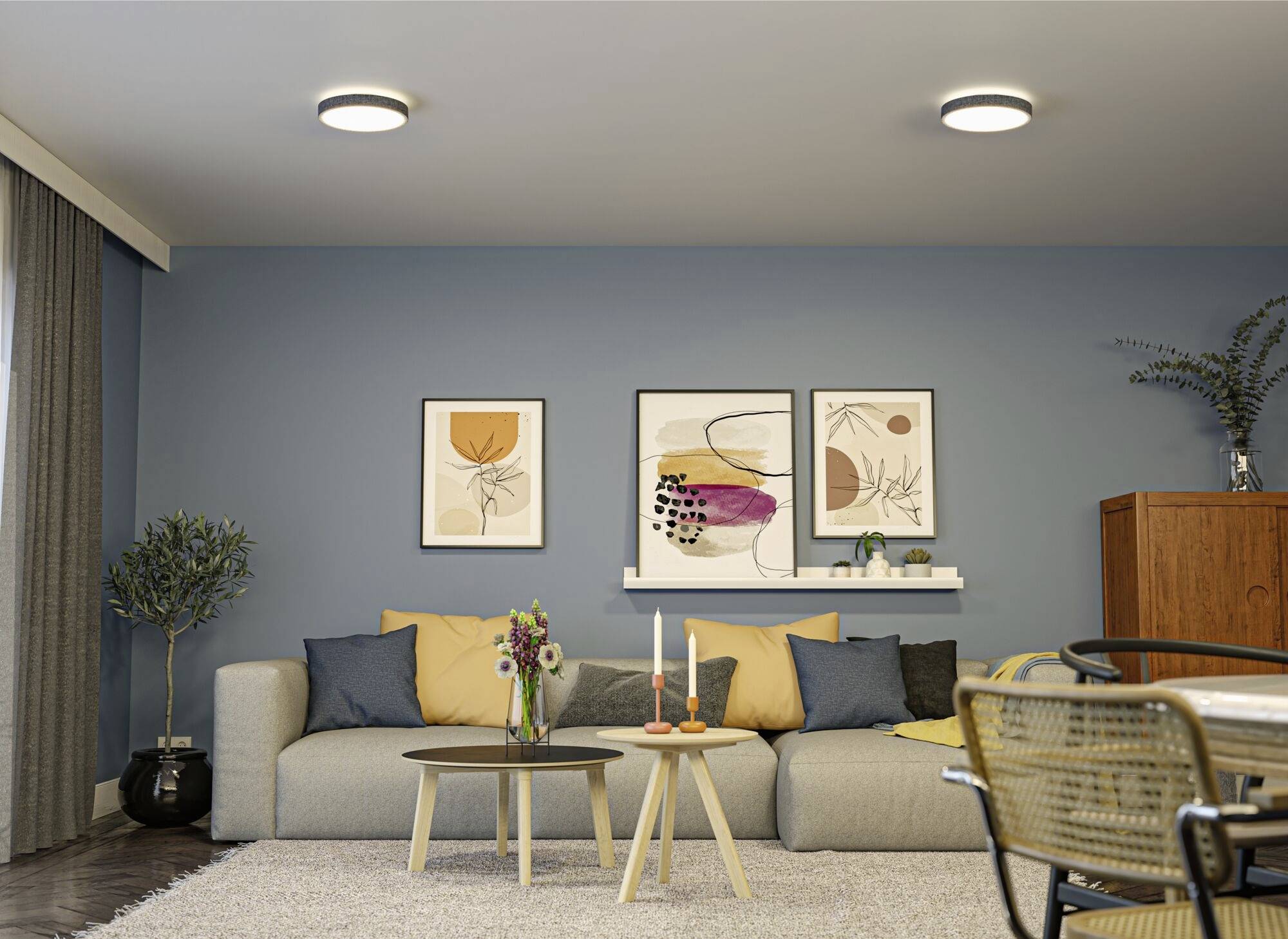 Paulmann 71053 LED-Deckenleuchte LED 15W Dunkelgrau