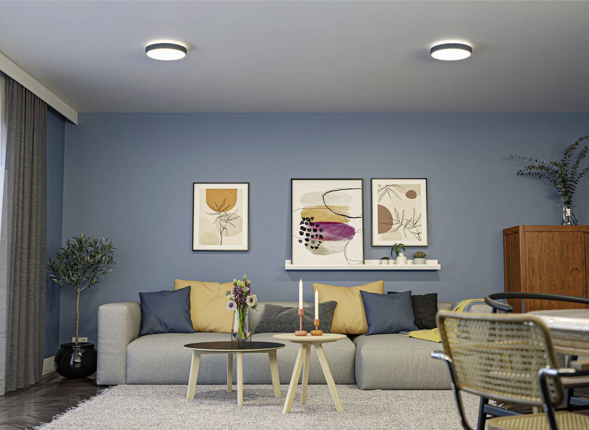 Paulmann 71055 LED-Deckenleuchte LED 15W Dunkelgrau