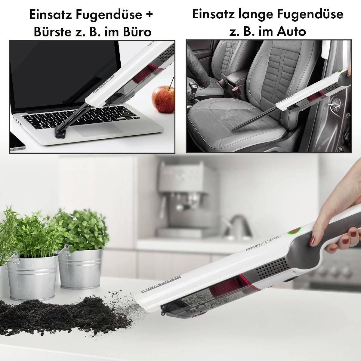 Profi-Care PC-AKS 3102 Akku-Handstaubsauger 7W Beutellos