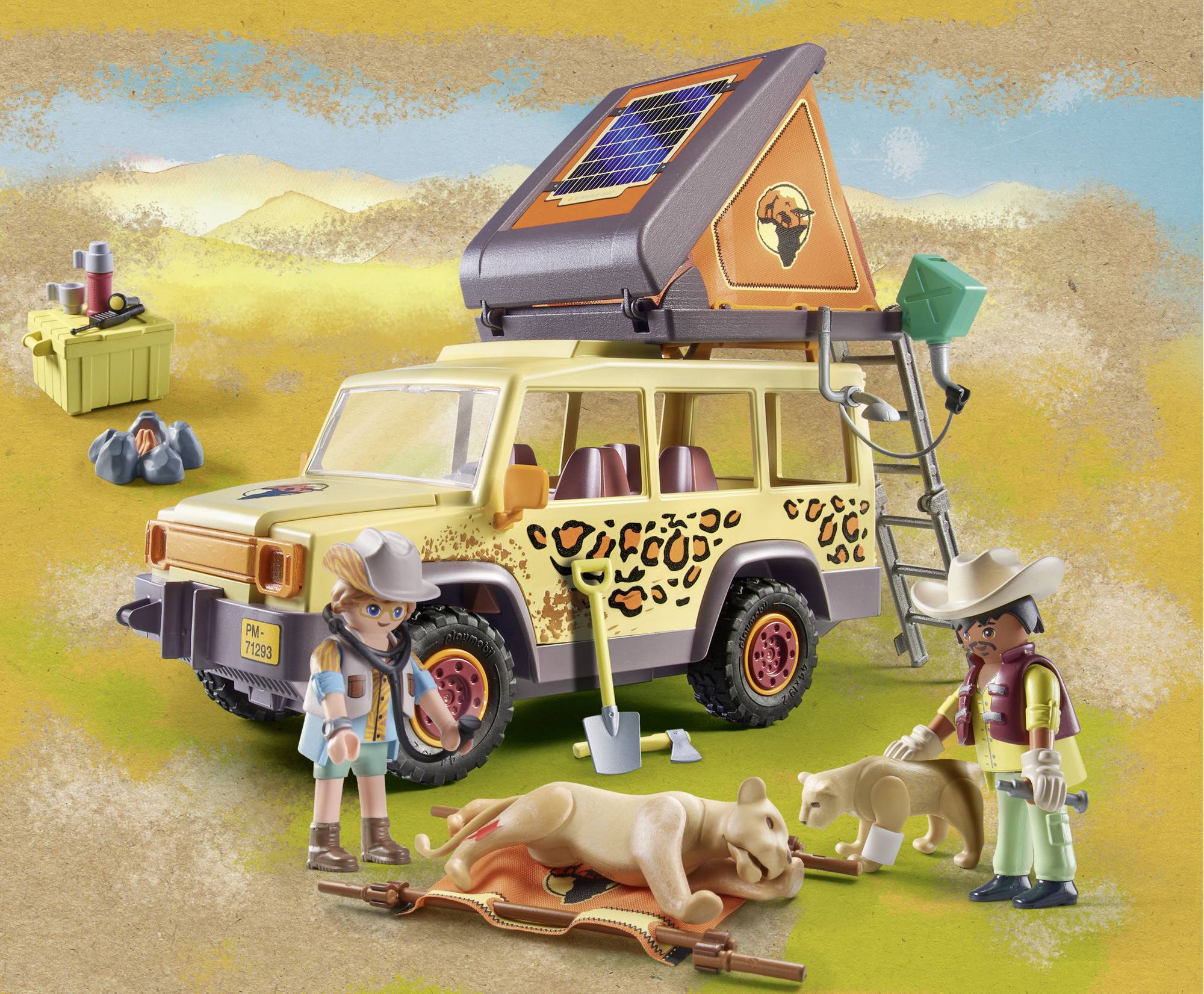 Playmobil® Wiltopia Mit dem Geländewagen bei den Löwen 71293