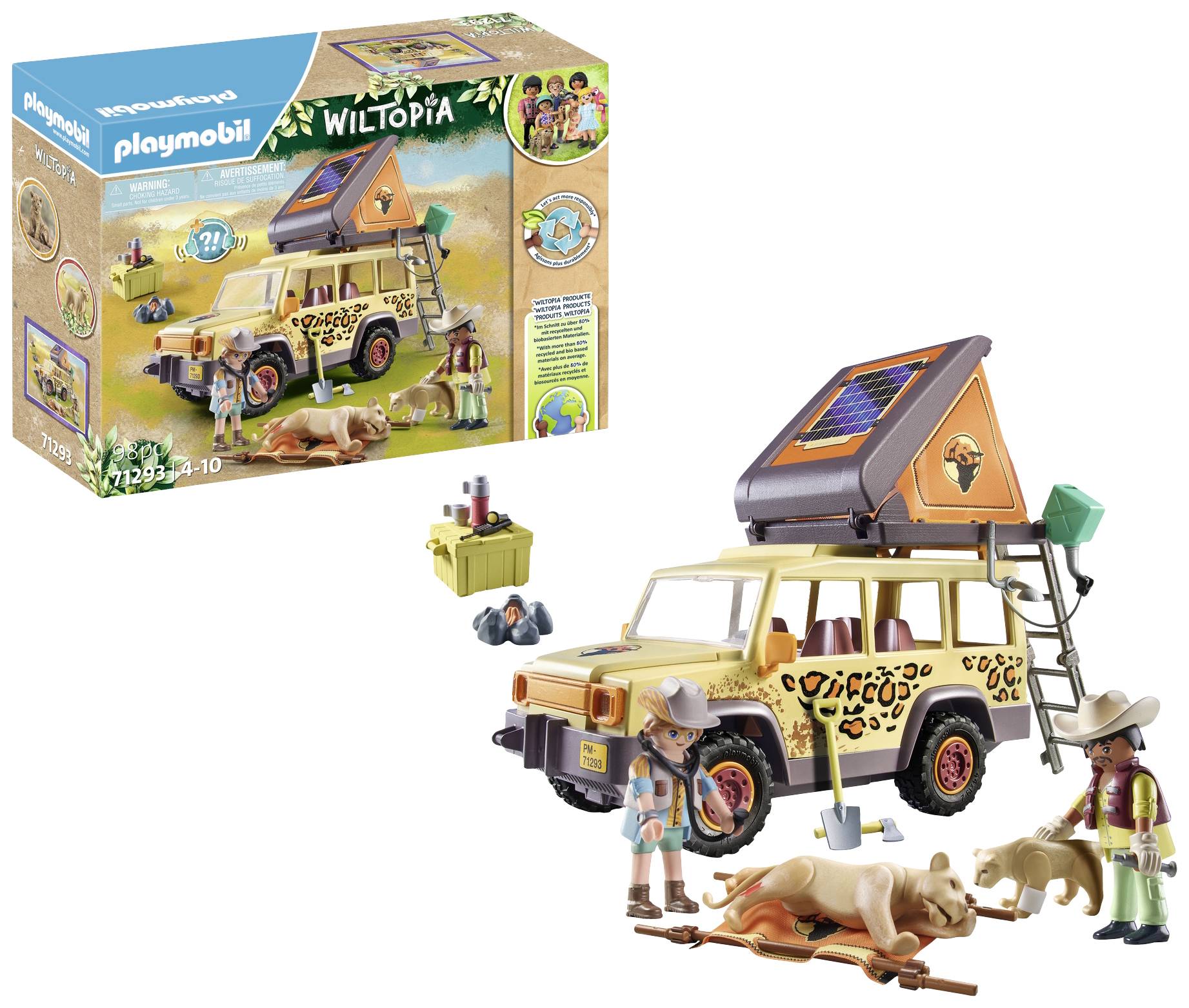 Playmobil® Wiltopia Mit dem Geländewagen bei den Löwen 71293
