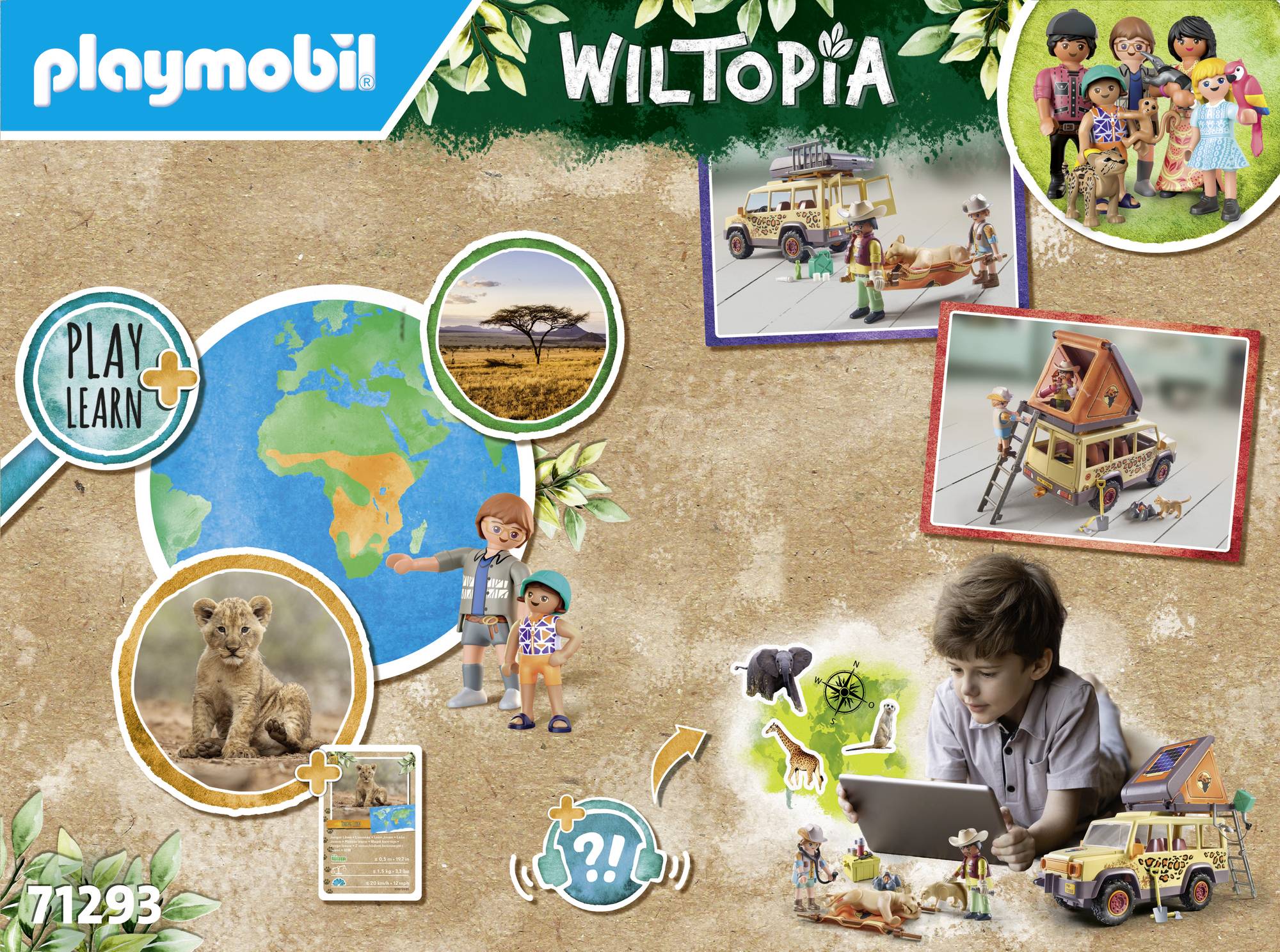 Playmobil® Wiltopia Mit dem Geländewagen bei den Löwen 71293