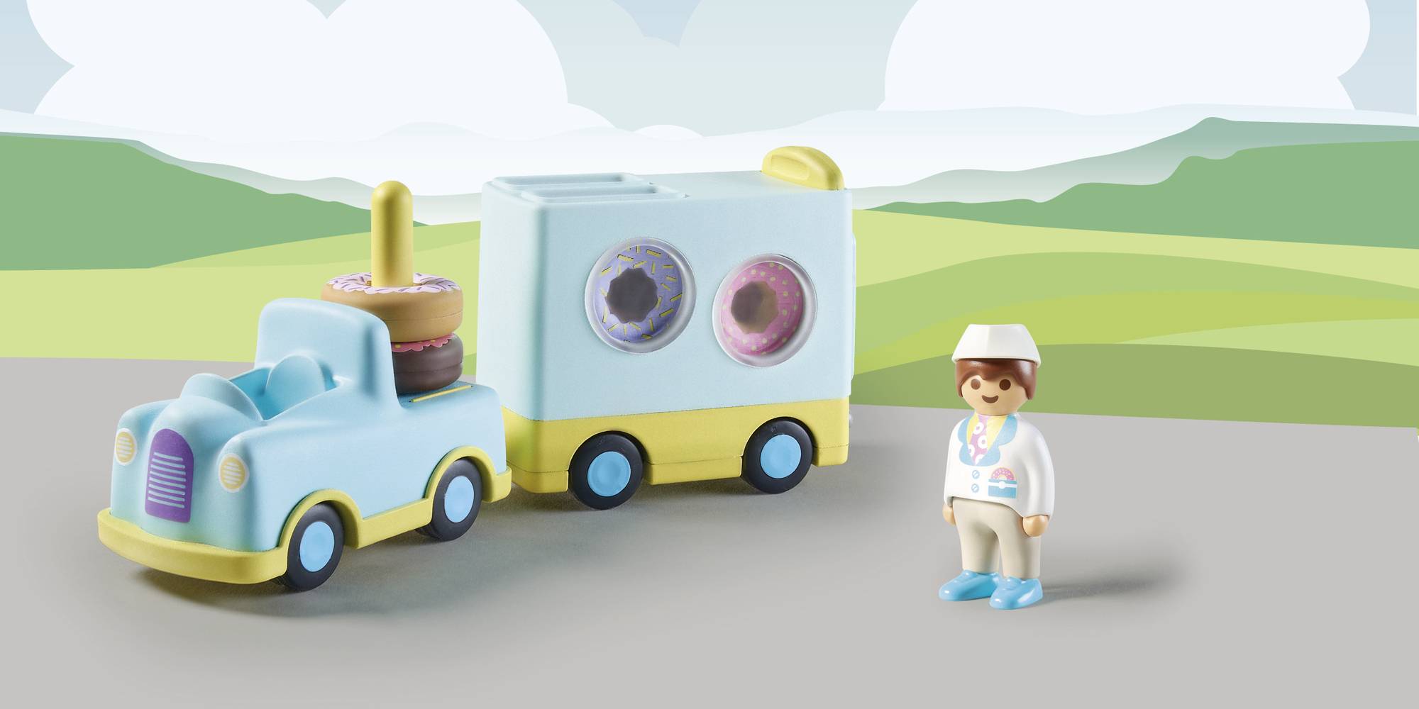 Playmobil® 123 Verrückter Donut Truck mit Stapel- und Sortierfunktion 71325