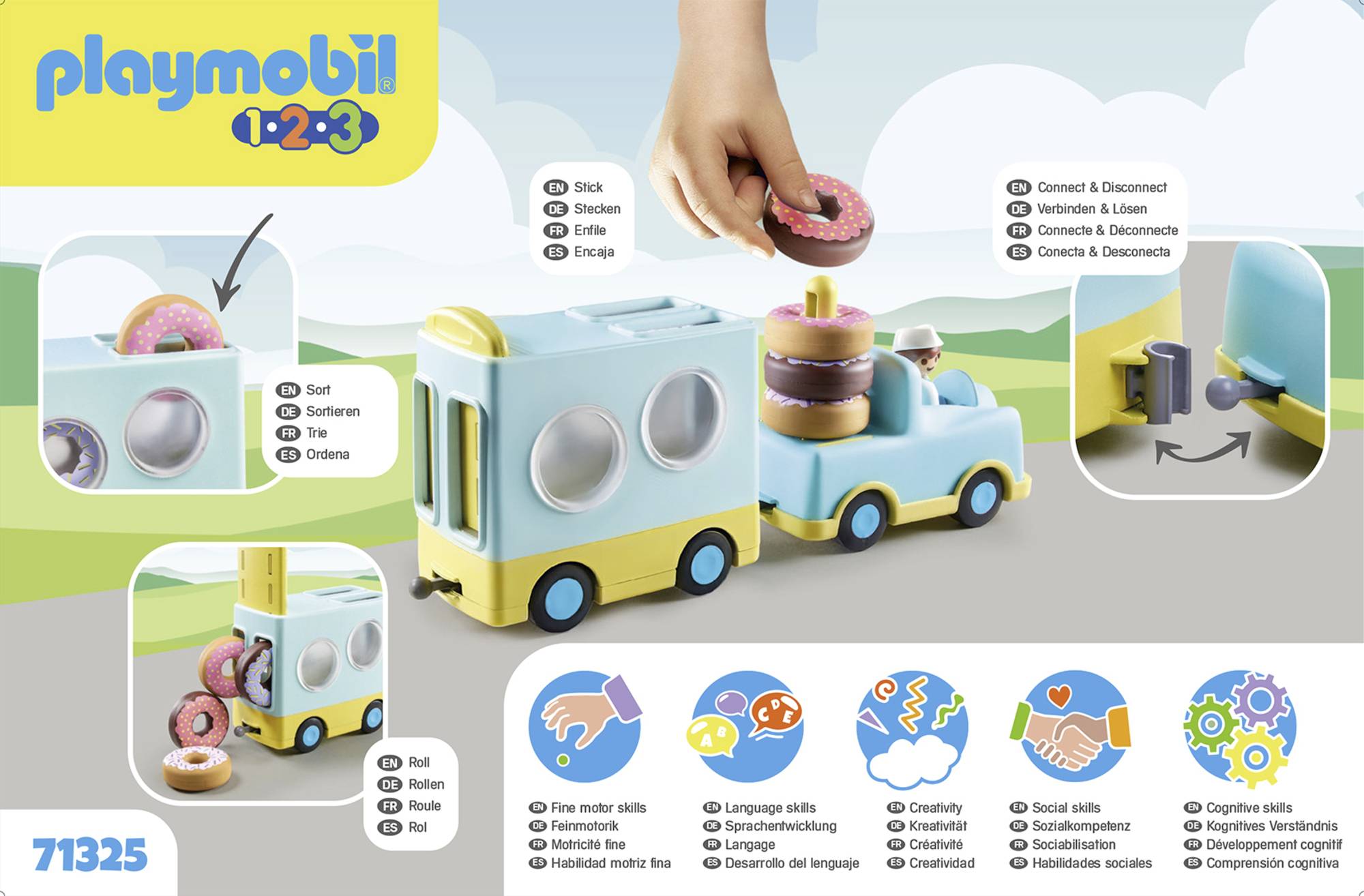 Playmobil® 123 Verrückter Donut Truck mit Stapel- und Sortierfunktion 71325