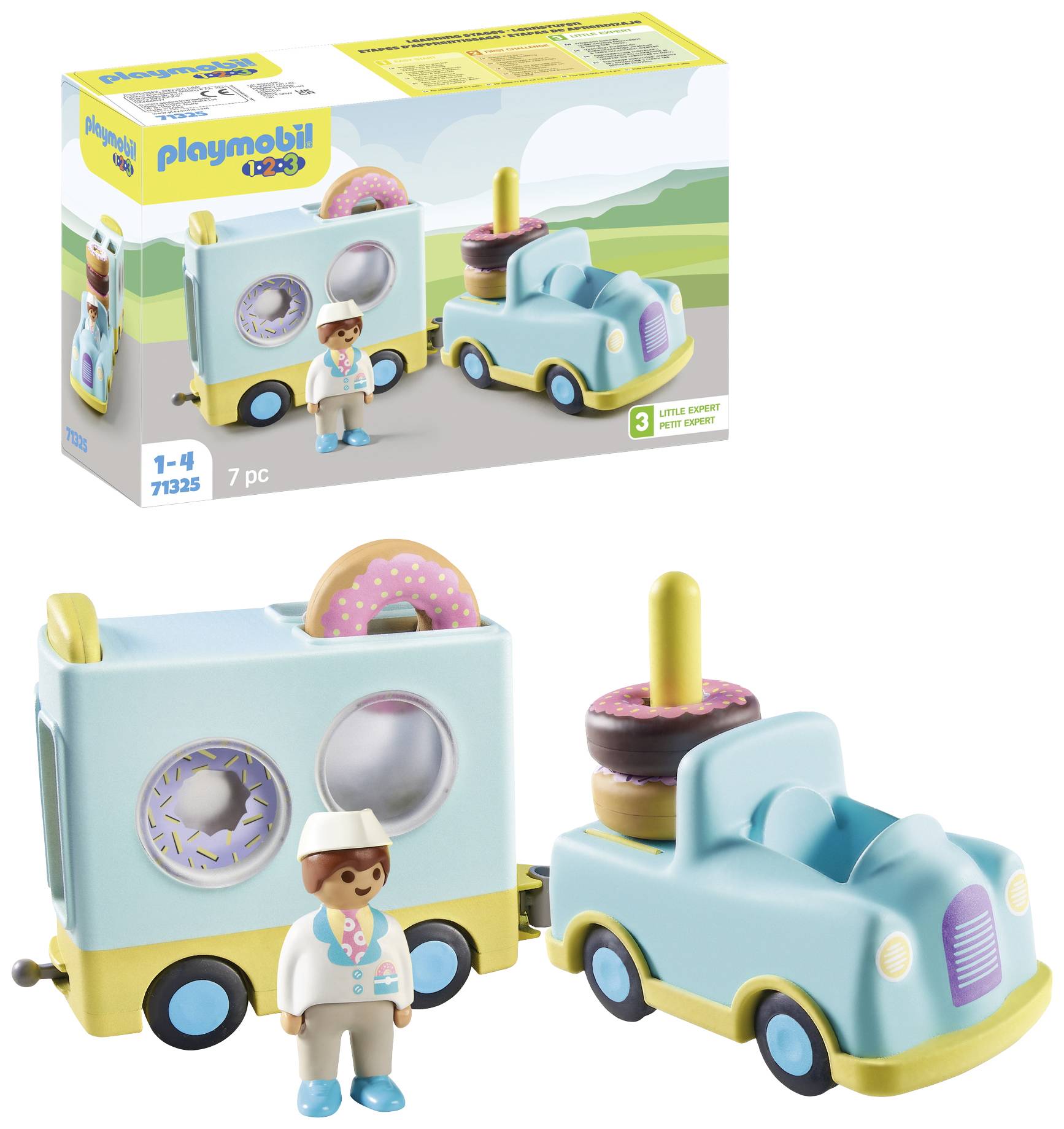 Playmobil® 123 Verrückter Donut Truck mit Stapel- und Sortierfunktion 71325