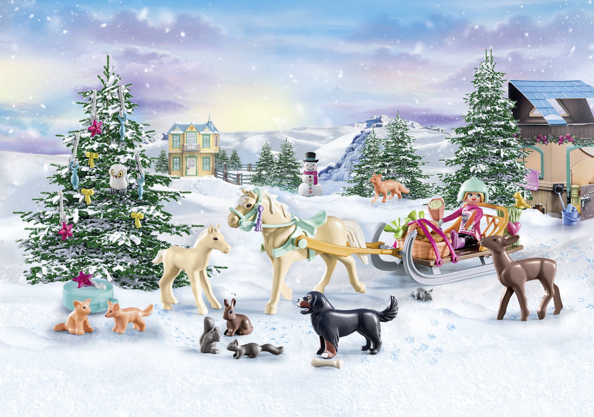 Playmobil® Horses of Waterfall Adventskalender Pferde: Weihnachtliche Schlittenfahrt 71345
