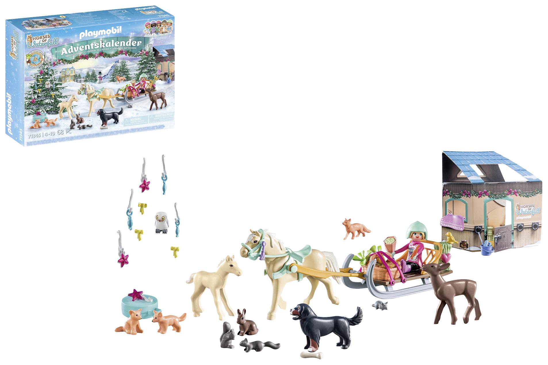 Playmobil® Horses of Waterfall Adventskalender Pferde: Weihnachtliche Schlittenfahrt 71345