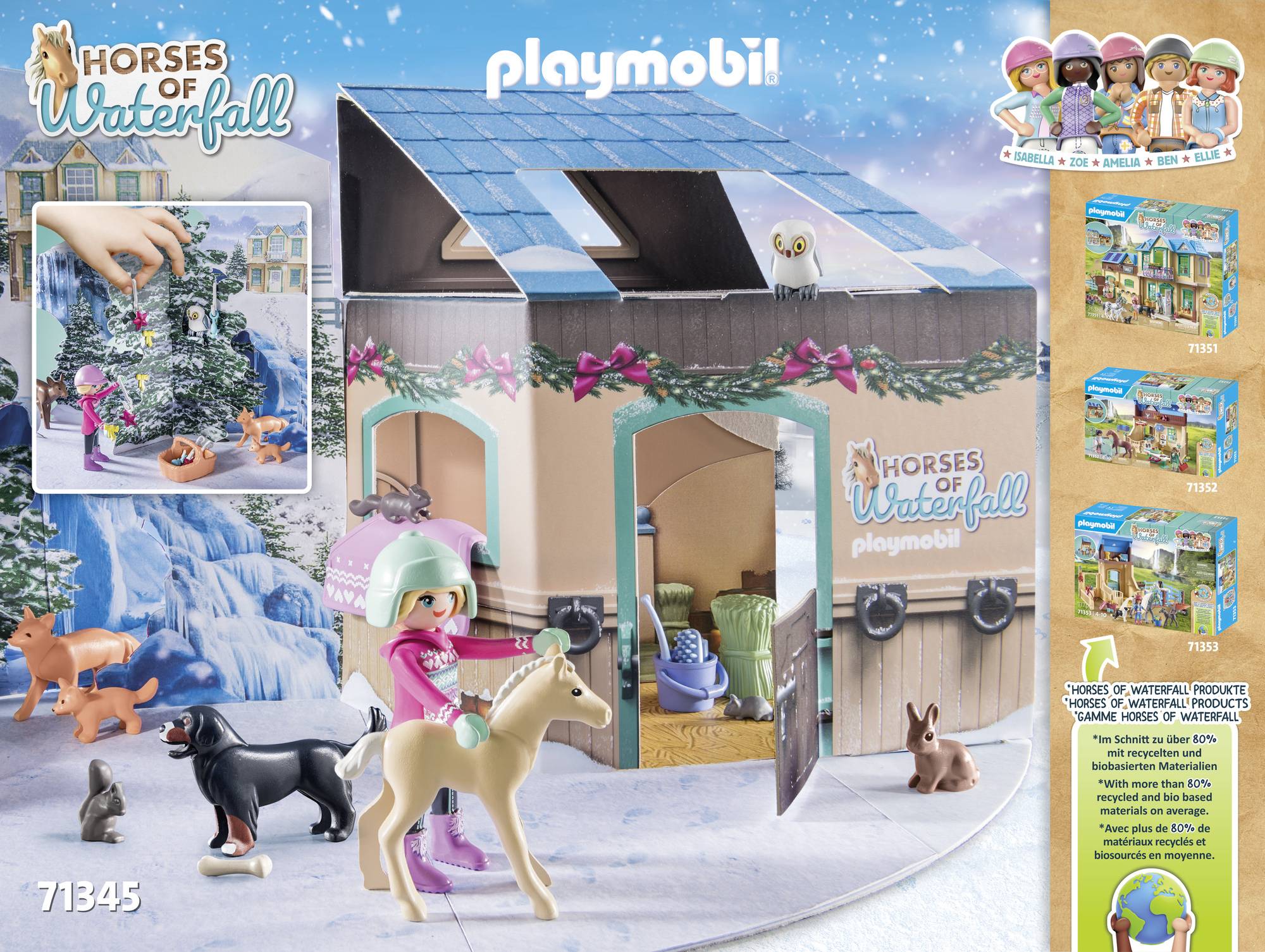 Playmobil® Horses of Waterfall Adventskalender Pferde: Weihnachtliche Schlittenfahrt 71345