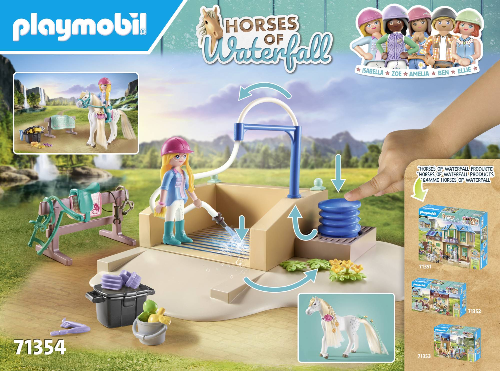 Playmobil® Horses of Waterfall Isabella & Lioness mit Waschplatz 71354