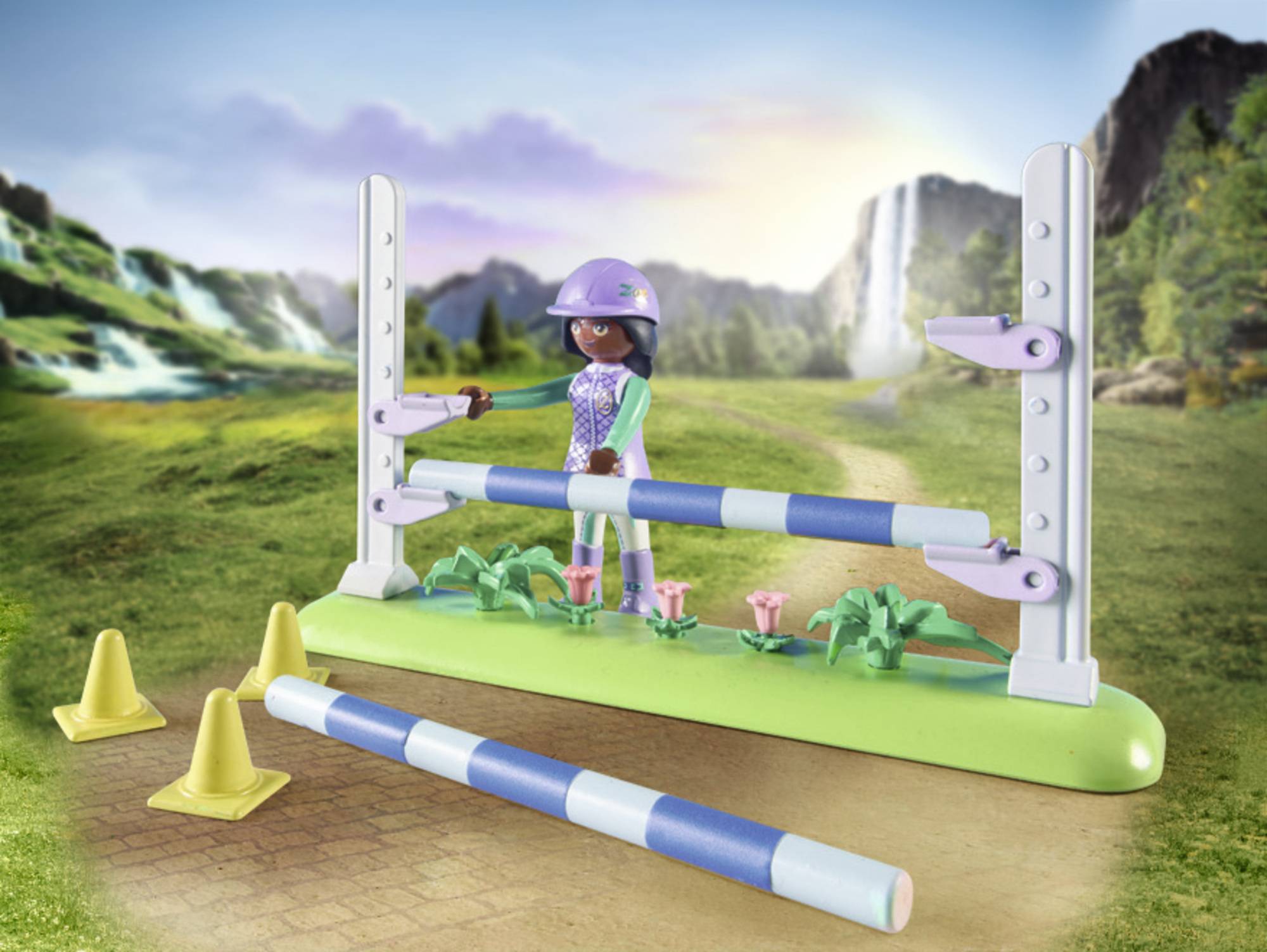Playmobil® Horses of Waterfall Zoe & Blaze mit Turnierparcours 71355