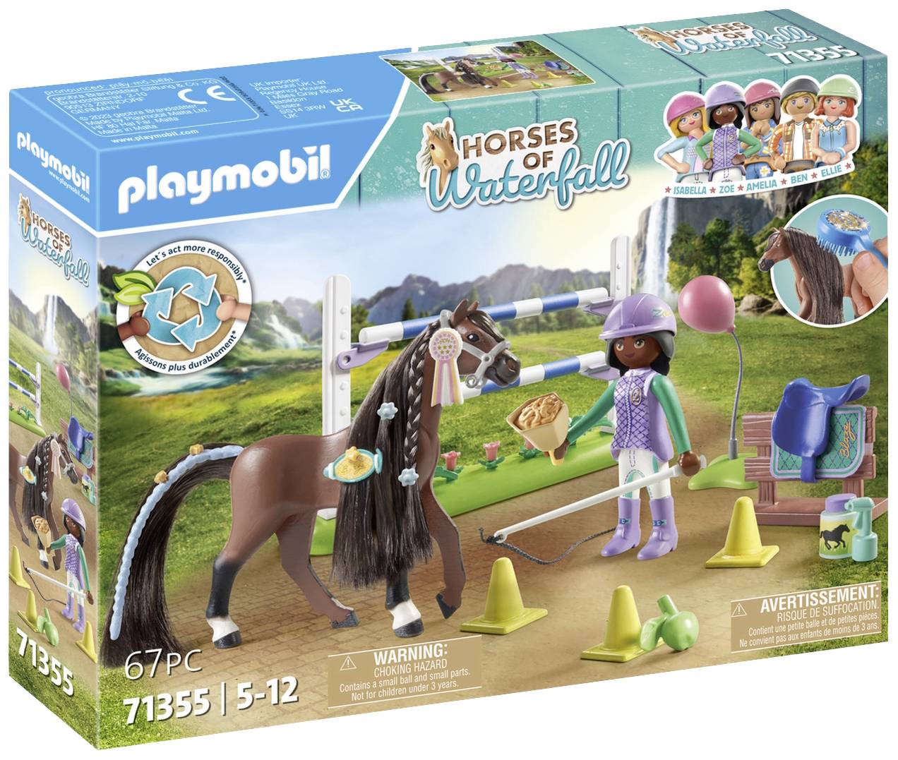 Playmobil® Horses of Waterfall Zoe & Blaze mit Turnierparcours 71355