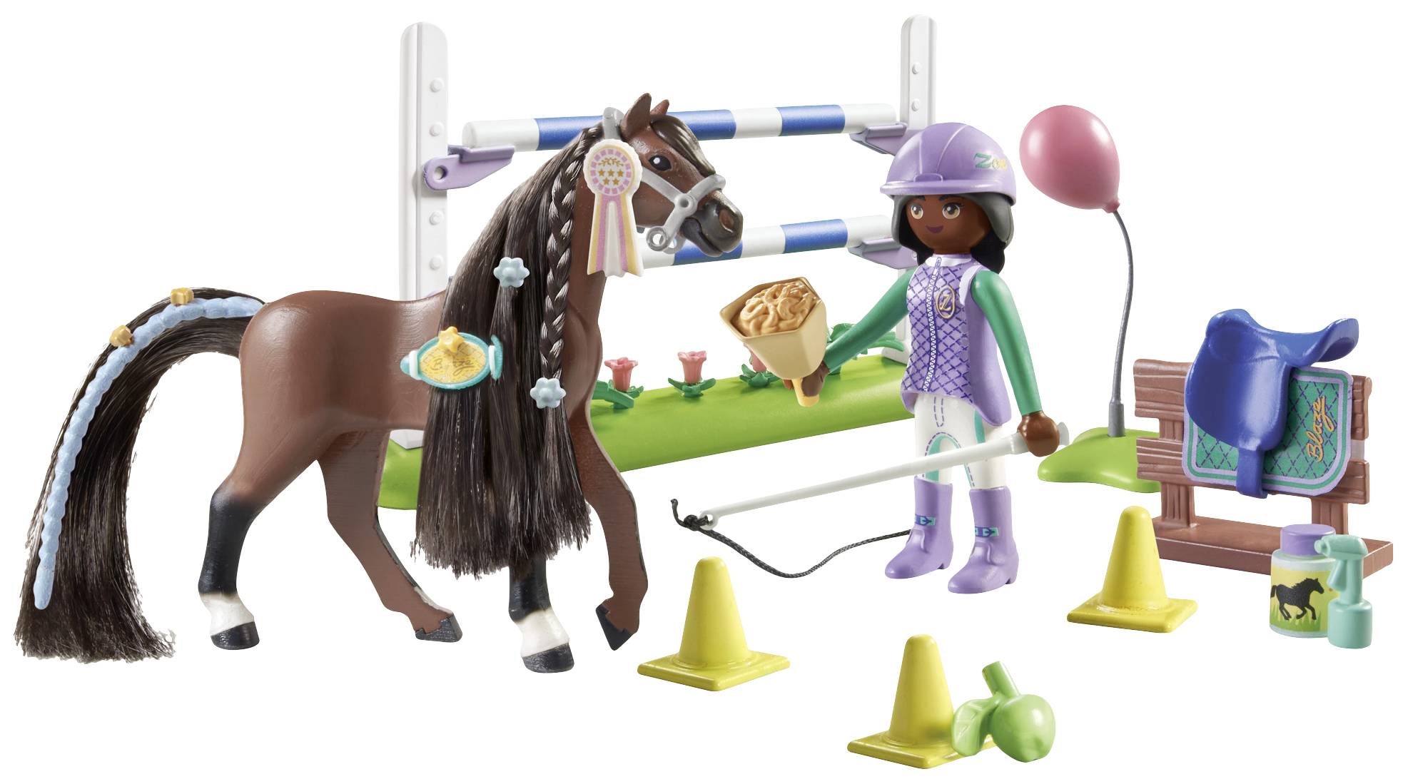 Playmobil® Horses of Waterfall Zoe & Blaze mit Turnierparcours 71355