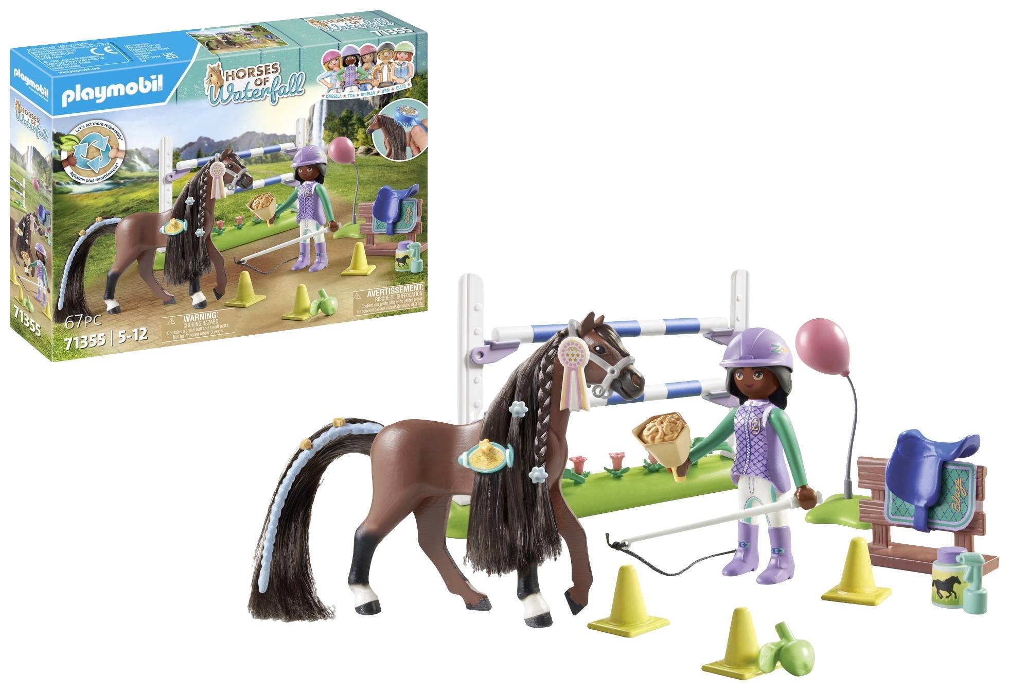 Playmobil® Horses of Waterfall Zoe & Blaze mit Turnierparcours 71355