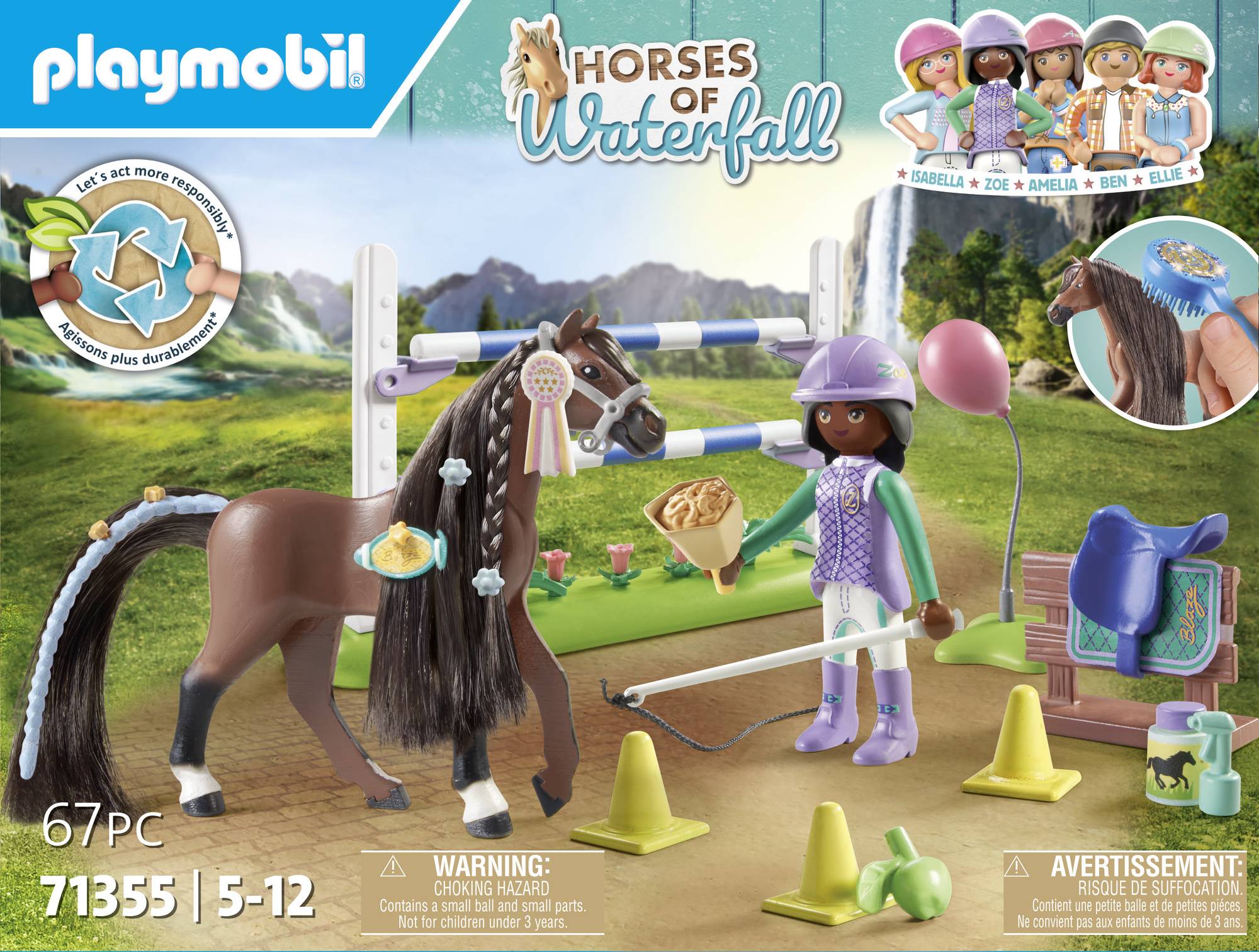 Playmobil® Horses of Waterfall Zoe & Blaze mit Turnierparcours 71355