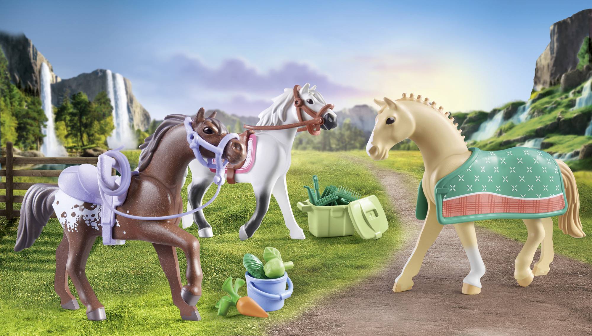 Playmobil® Horses of Waterfall 3 Pferde: Morgan, Quarter Horse & Shagya Araber 71356