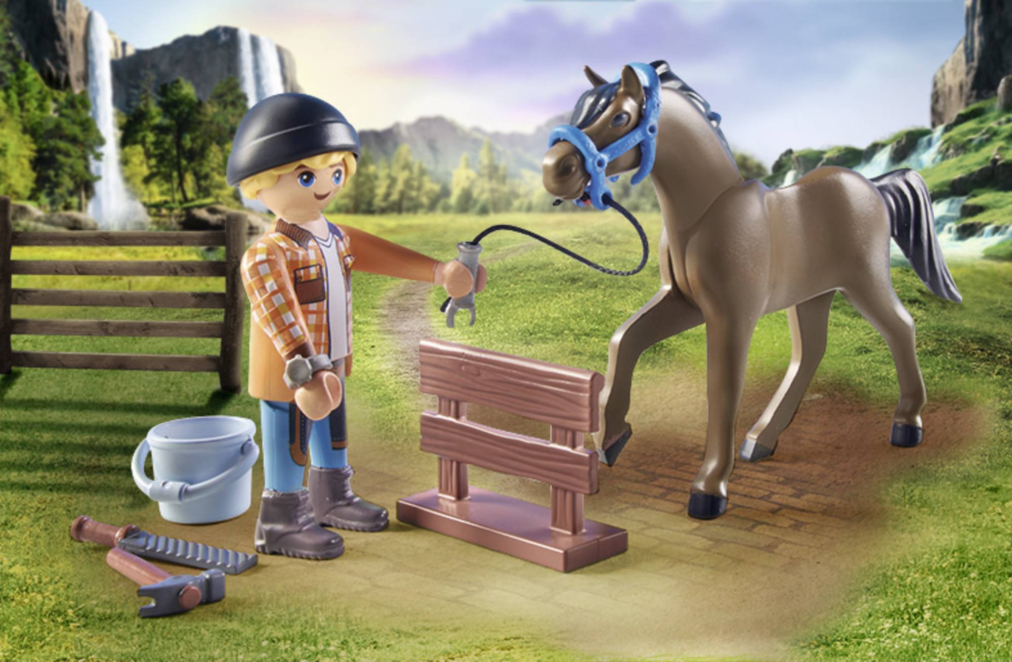 Playmobil® Horses of Waterfall Hufschmied Ben & Achilles 71357