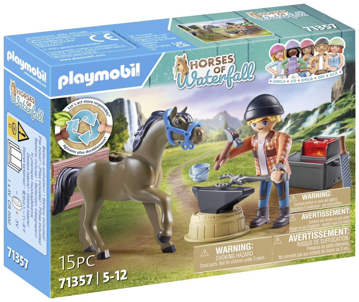 Playmobil® Horses of Waterfall Hufschmied Ben & Achilles 71357