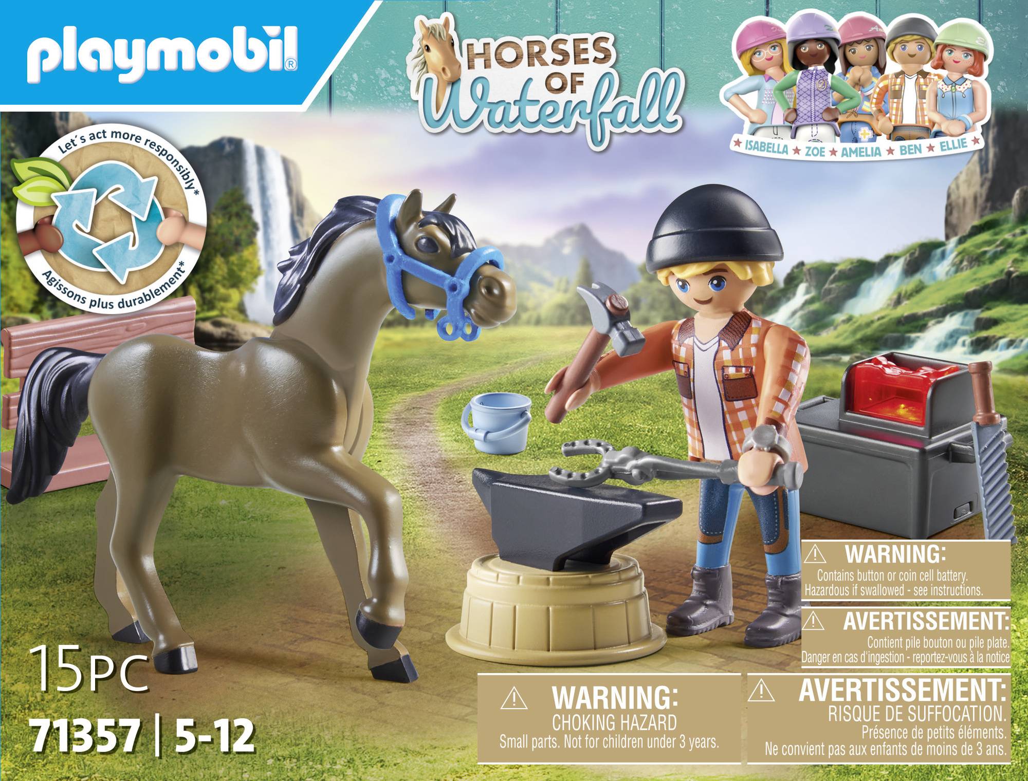 Playmobil® Horses of Waterfall Hufschmied Ben & Achilles 71357