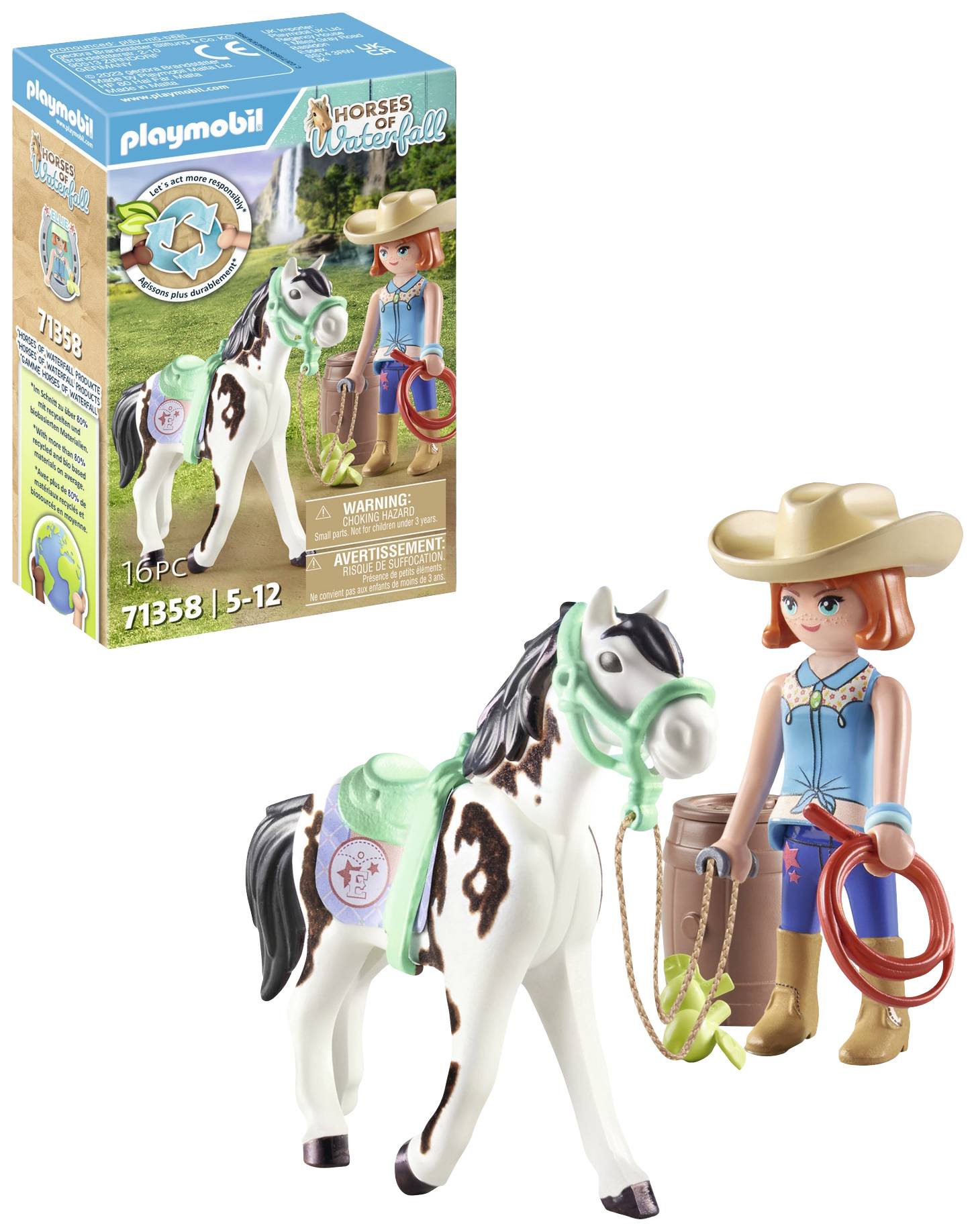 Playmobil® Horses of Waterfall Ellie & Sawdust mit Westernübung 71358