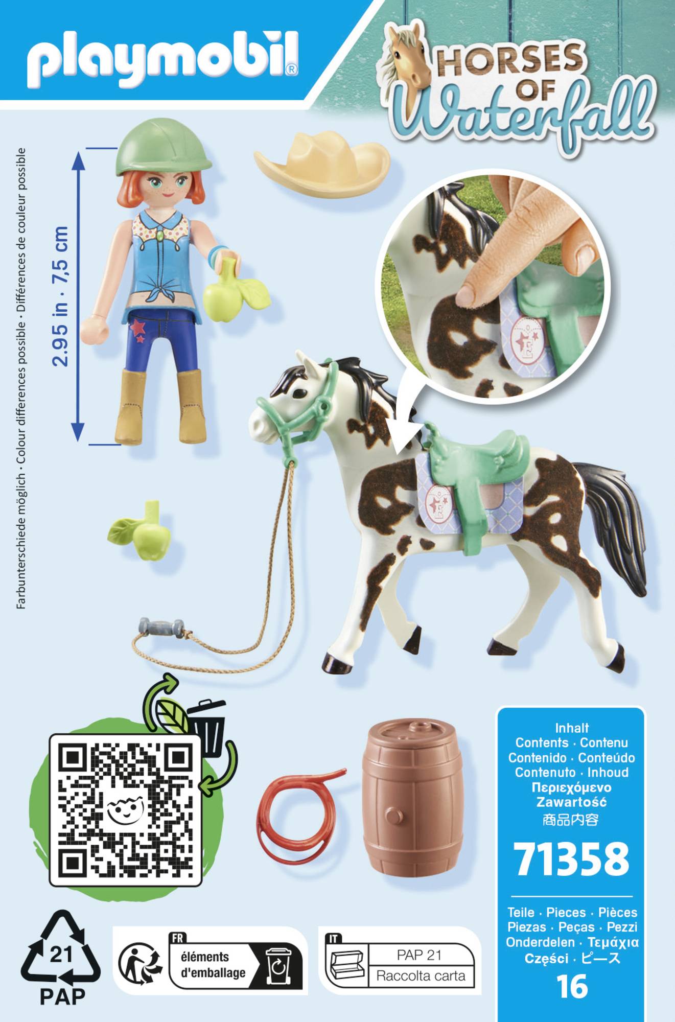 Playmobil® Horses of Waterfall Ellie & Sawdust mit Westernübung 71358