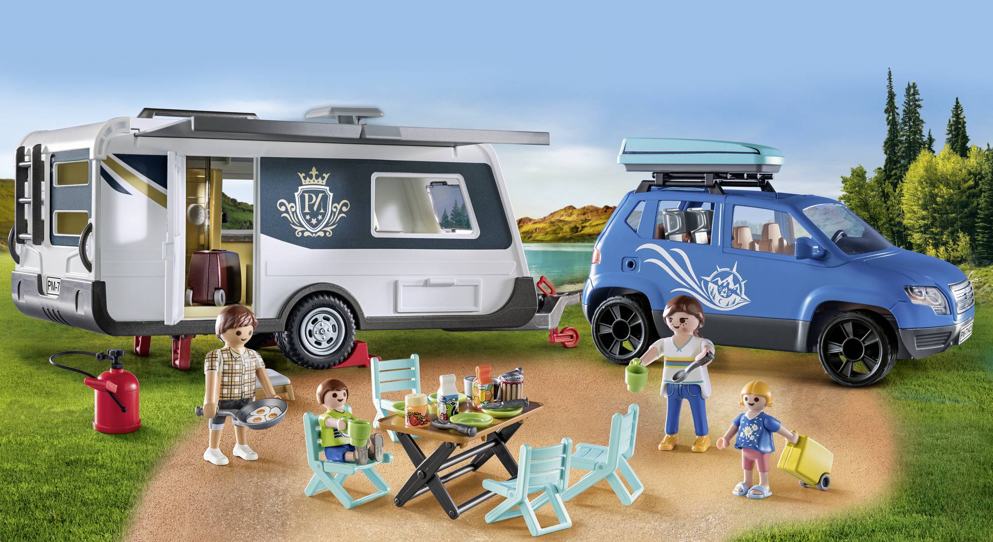 Playmobil® Family Fun Wohnwagen mit Auto 71423