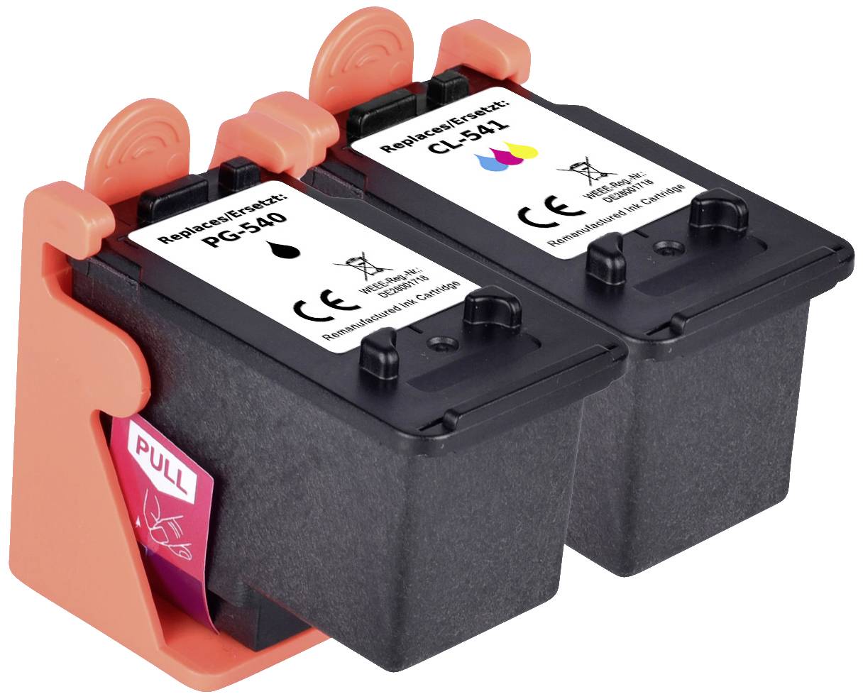 Renkforce Druckerpatrone ersetzt Canon PG-540, CL-541 Kompatibel Kombi-Pack Schwarz, Cyan, Magenta, Gelb RF-5628790