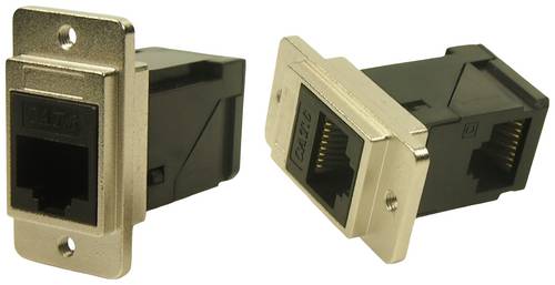 Cliff Metall Durchführungsstecker Rechtwinklig CP30752M3 Adapter, Einbau Nickel, Schwarz 1 St.
