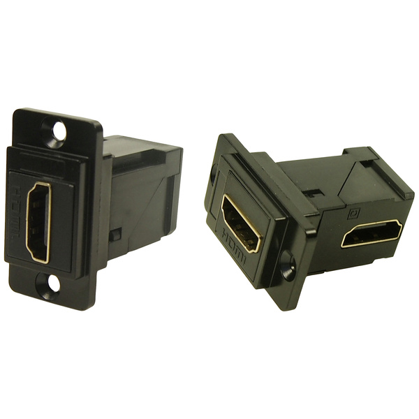 Cliff CP30753MB HDMI-Adapter Buchse, Einbau Schwarz 1 St.