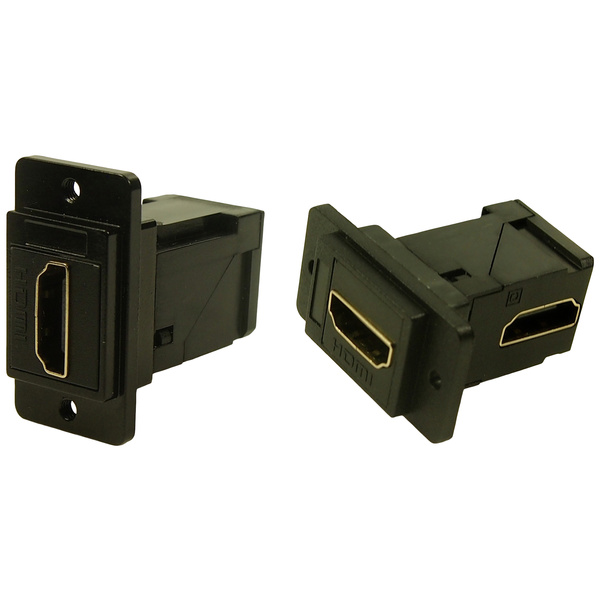 Cliff CP30753MB3 HDMI-Adapter Buchse, Einbau Schwarz 1 St.