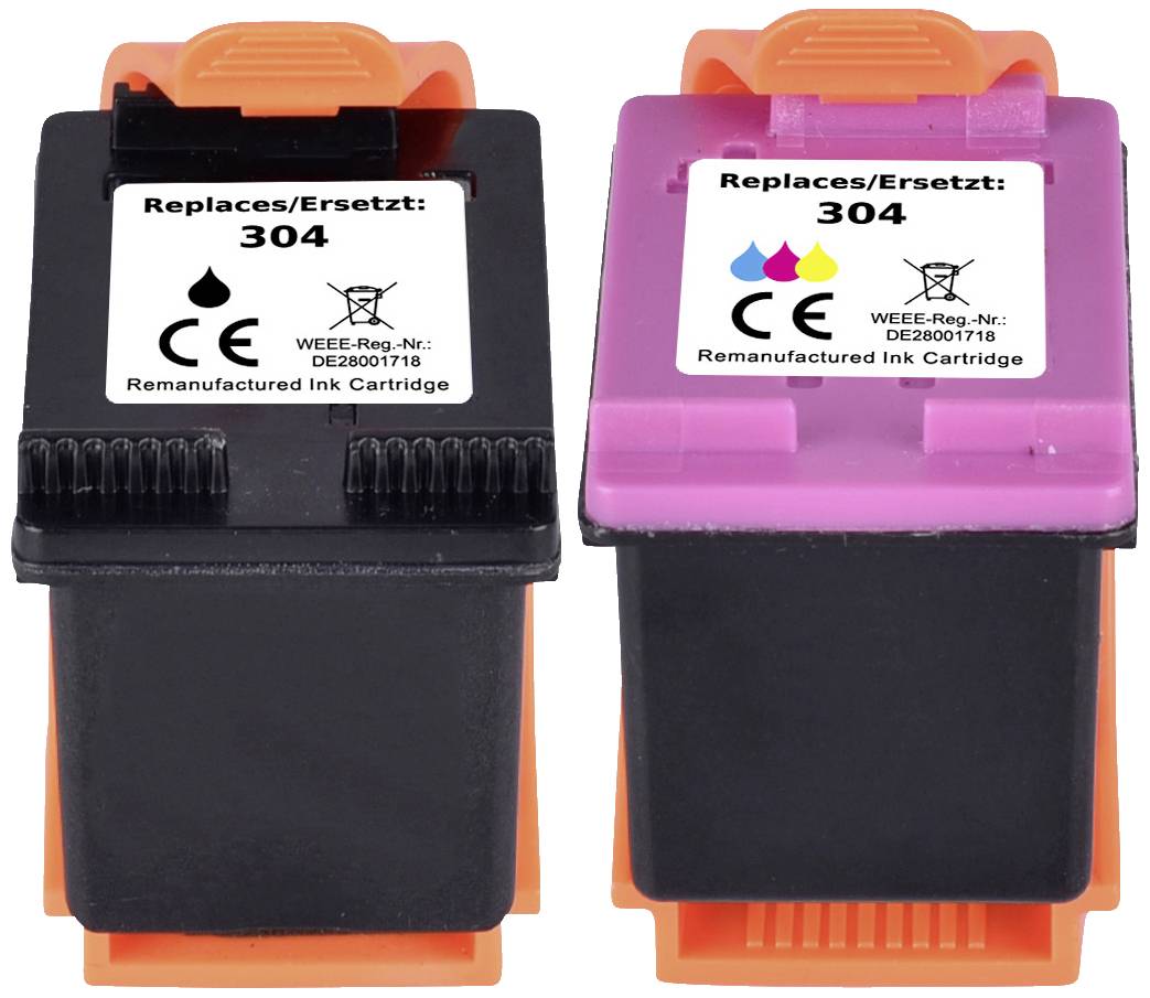 Renkforce Druckerpatrone ersetzt HP 304, 3JB05AE, N9K06AE, N9K05AE Kompatibel Kombi-Pack Schwarz, Cyan, Magenta, Gelb RF-5628894