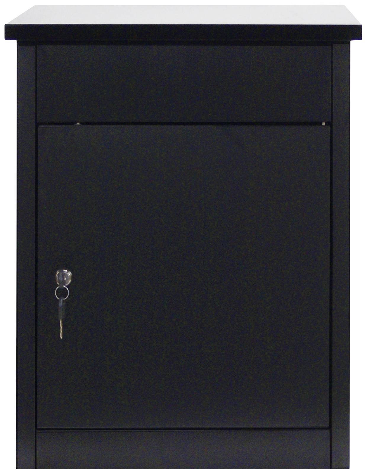 Phoenix PB0581BK Paketbriefkasten Stahl verzinkt Schwarz Schlüsselschloss