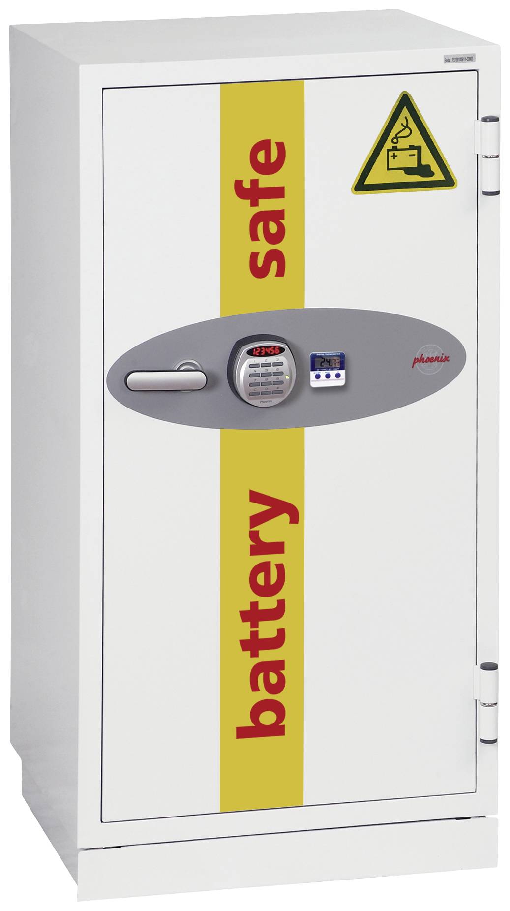 Phoenix BS1931E Battery Commander Batterie-Aufbewahrungstresor feuergeschützt Zahlenschloss
