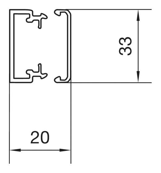 Hager LF2003507030 Kabelkanal (L x B x H) 2000 x 33 x 20mm 2m Grau