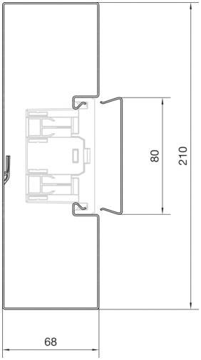 Hager BRS6521017035 Brüstungskanal Unterteil (L x B) 2000mm x 210mm 2m Grau