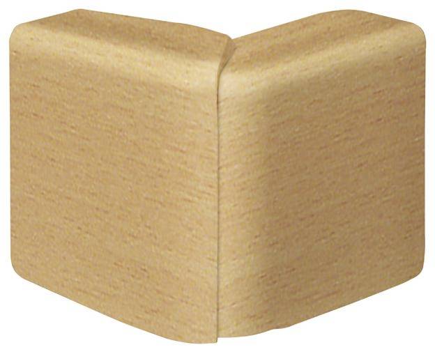 Ein hölzerner 90-Grad-Eckverbinder, beige, für den Innenbereich. Dient zum Schutz von Außenecken vor Beschädigung.